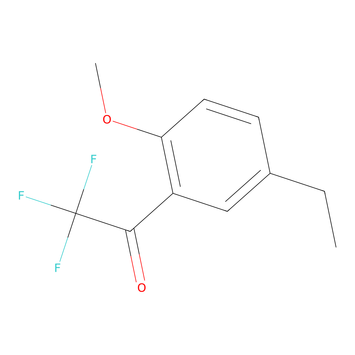 1-(5-Ethyl-2-methoxyphenyl)-2,2,2-trifluoroethanone molecular structure, CAS 1368726-41-3