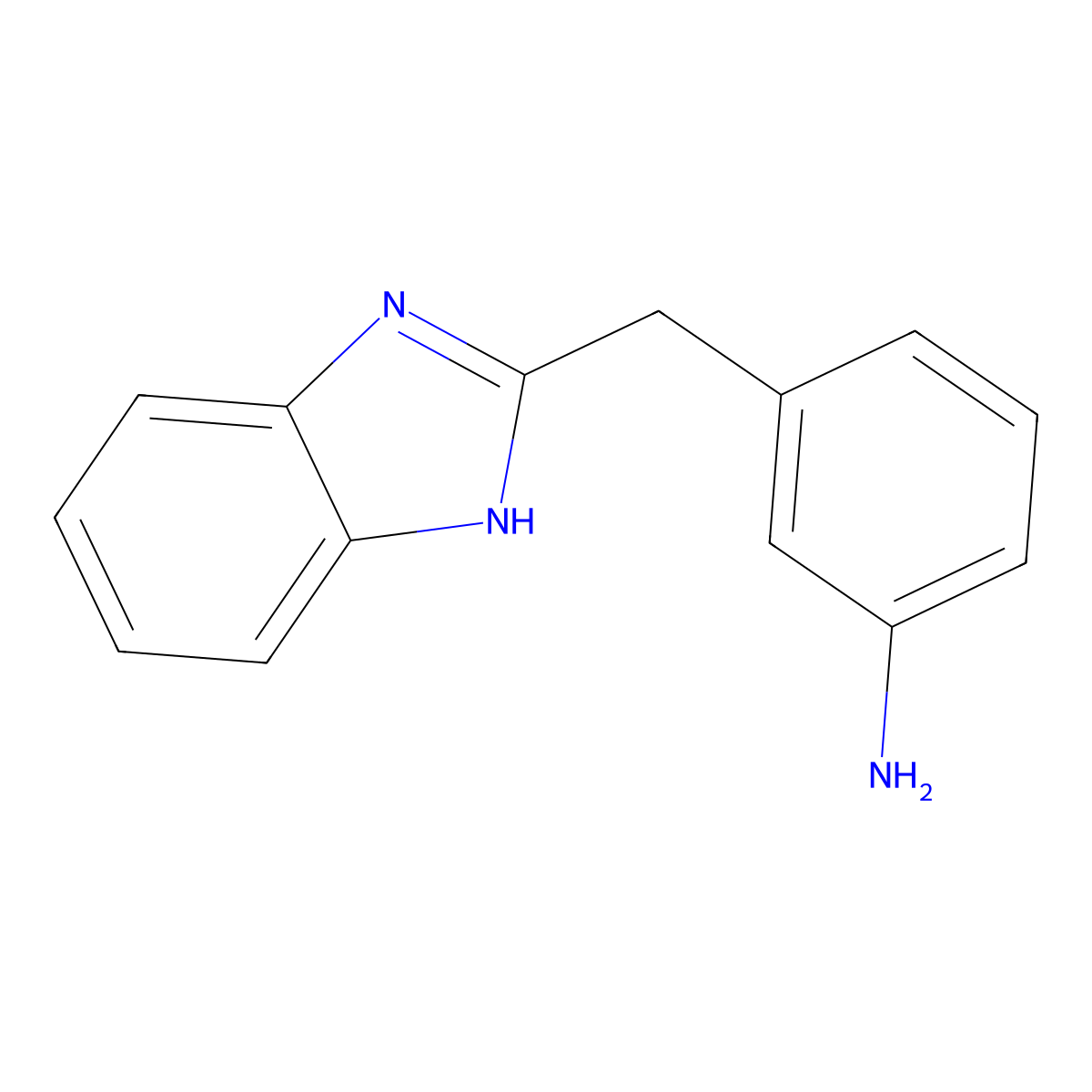 3-[(1H-1,3-benzodiazol-2-yl)methyl]aniline molecular structure, CAS 1368731-77-4