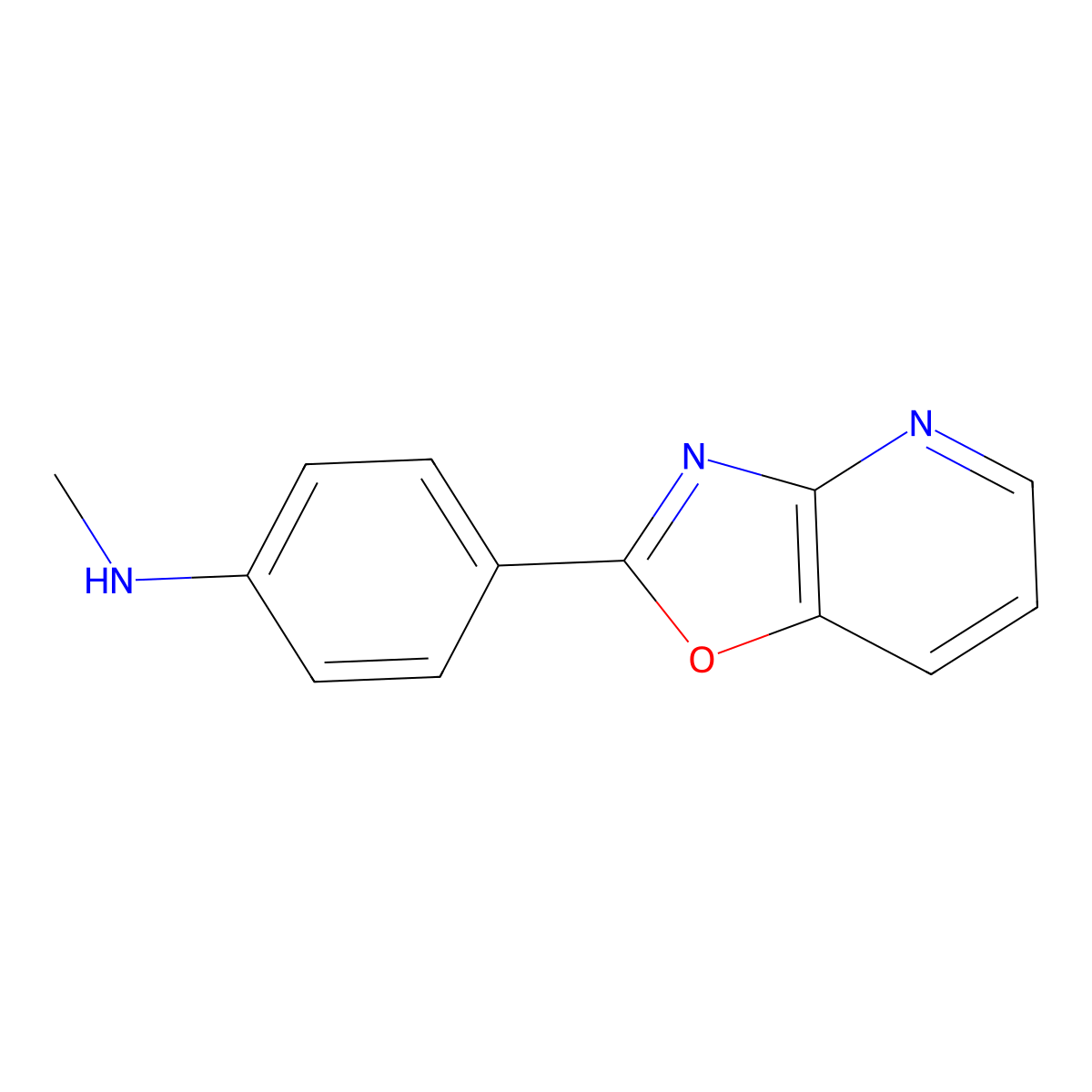 N-methyl-4-{[1,3]oxazolo[4,5-b]pyridin-2-yl}aniline molecular structure, CAS 1368735-38-9