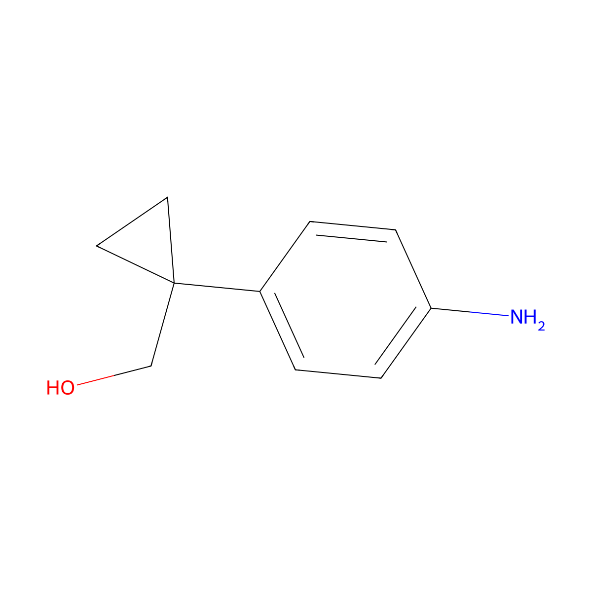 [1-(4-Aminophenyl)cyclopropyl]methanol molecular structure, CAS 1368742-43-1