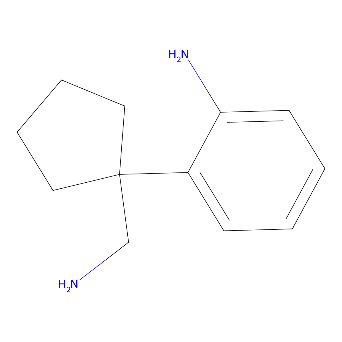 2-[1-(Aminomethyl)cyclopentyl]aniline molecular structure, CAS 1368743-20-7