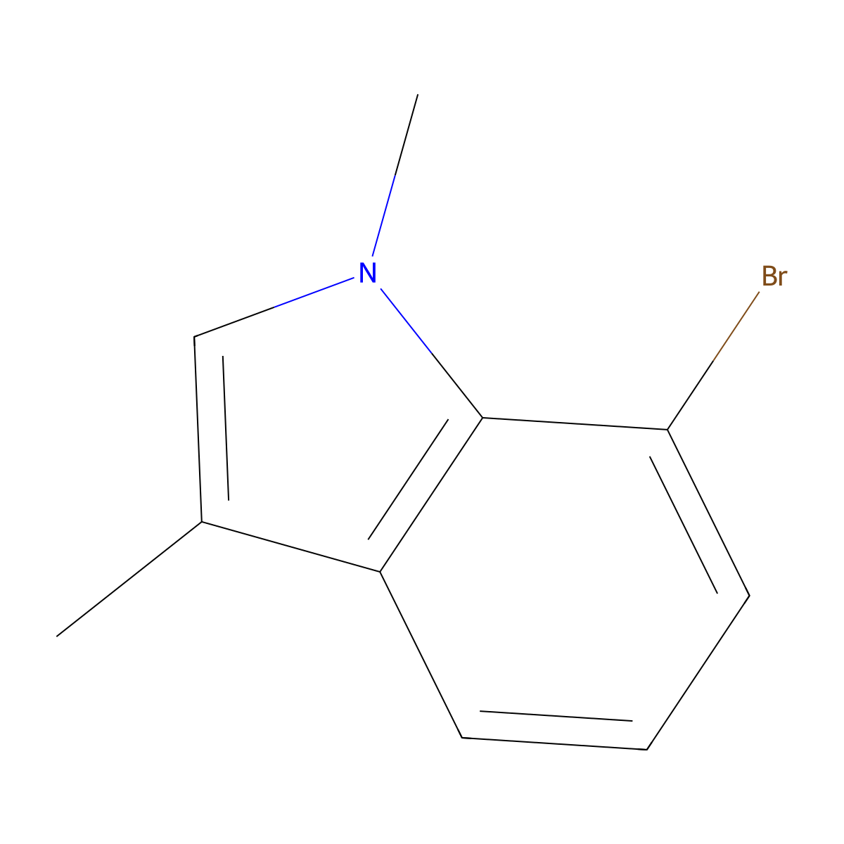 7-Bromo-1,3-dimethyl-1H-indole molecular structure, CAS 1368746-51-3