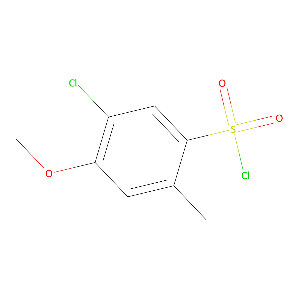 5-Chloro-4-methoxy-2-methylbenzene-1-sulfonyl chloride molecular structure, CAS 1368747-92-5
