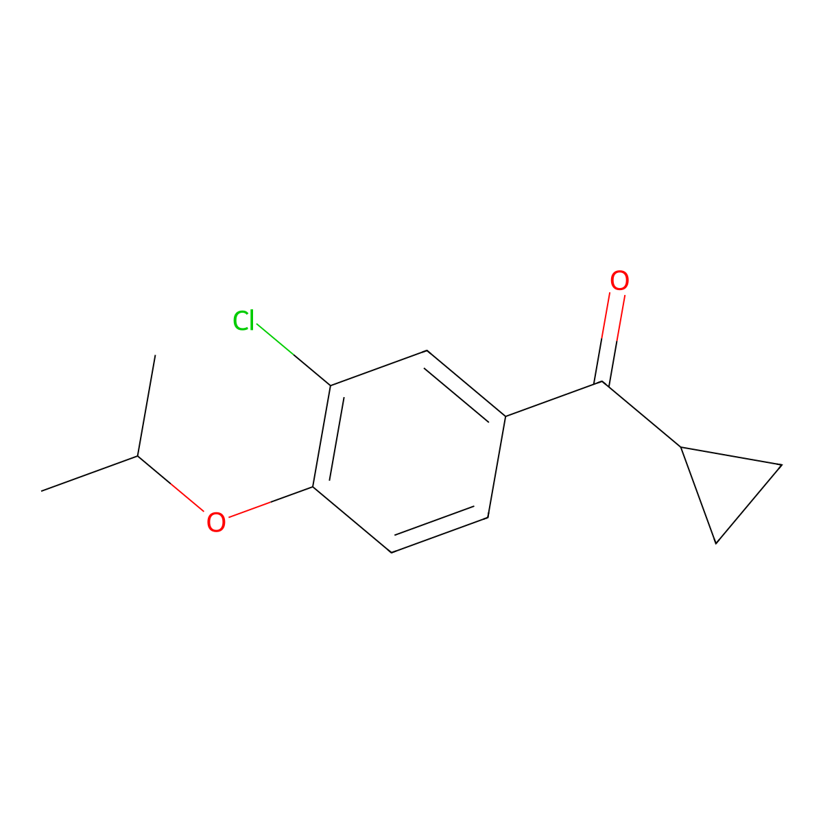 (3-Chloro-4-isopropoxyphenyl)(cyclopropyl)methanone molecular structure, CAS 1368749-73-8