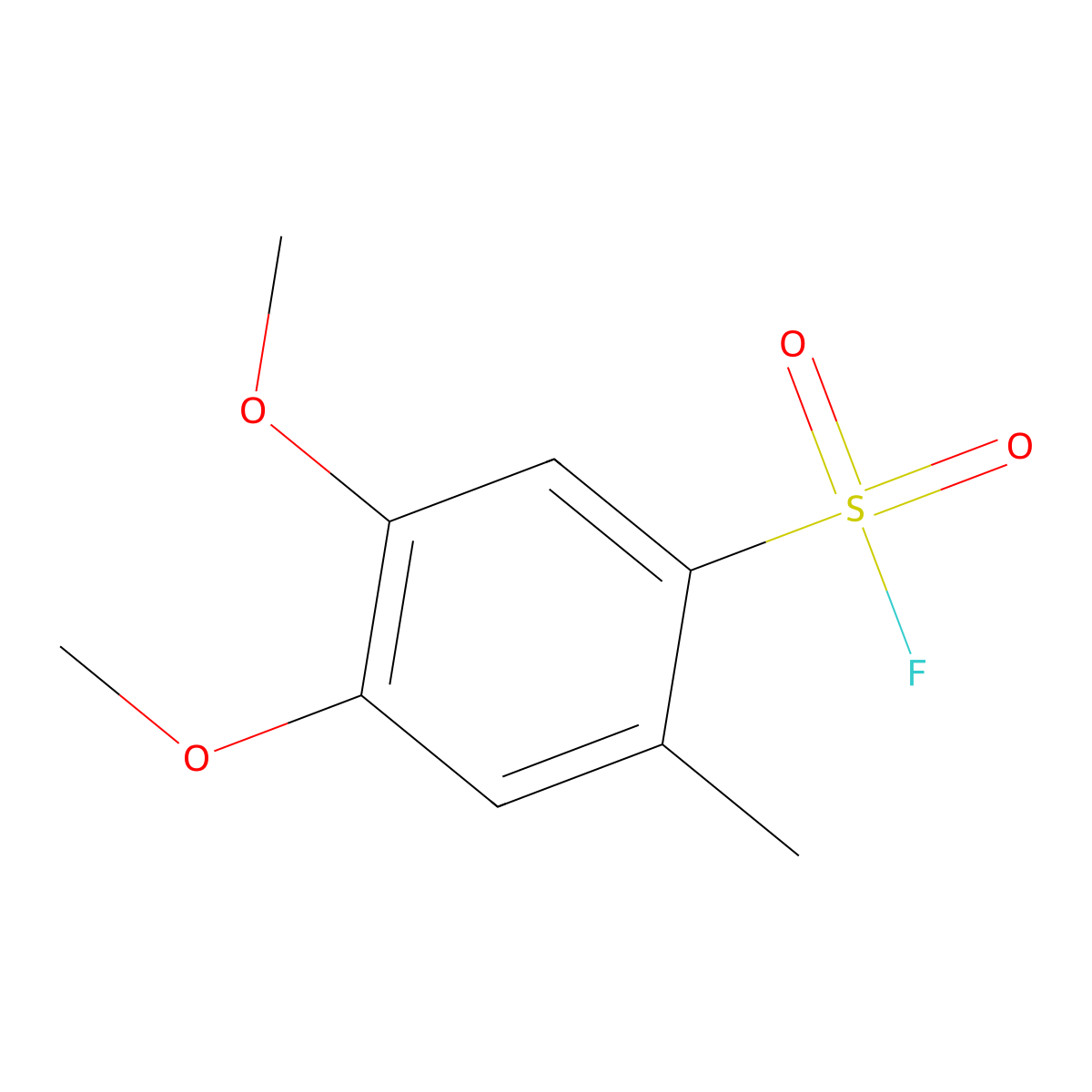 4,5-Dimethoxy-2-methylbenzene-1-sulfonyl fluoride molecular structure, CAS 1368751-06-7