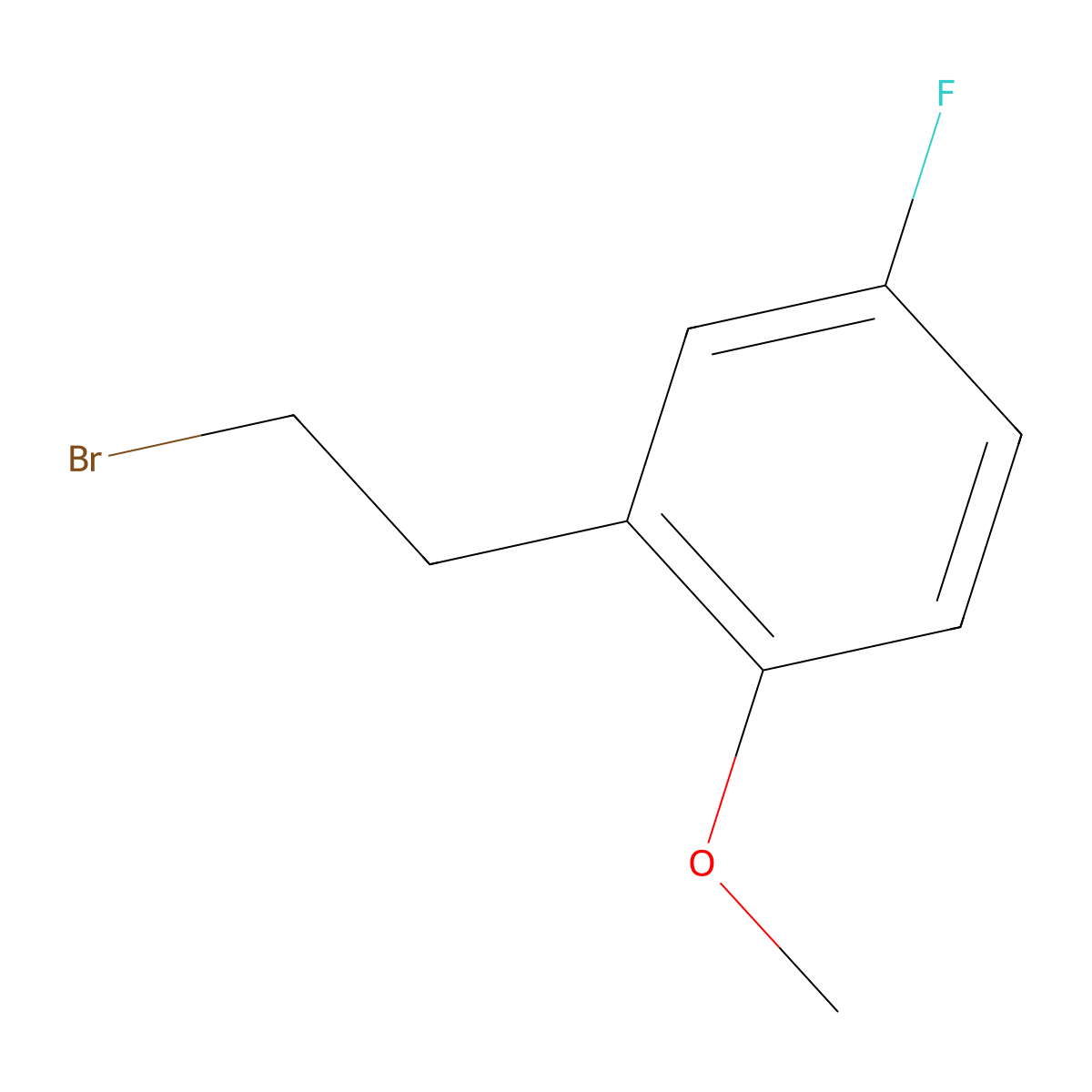 2-(2-Bromoethyl)-4-fluoro-1-methoxybenzene molecular structure, CAS 1368753-94-9