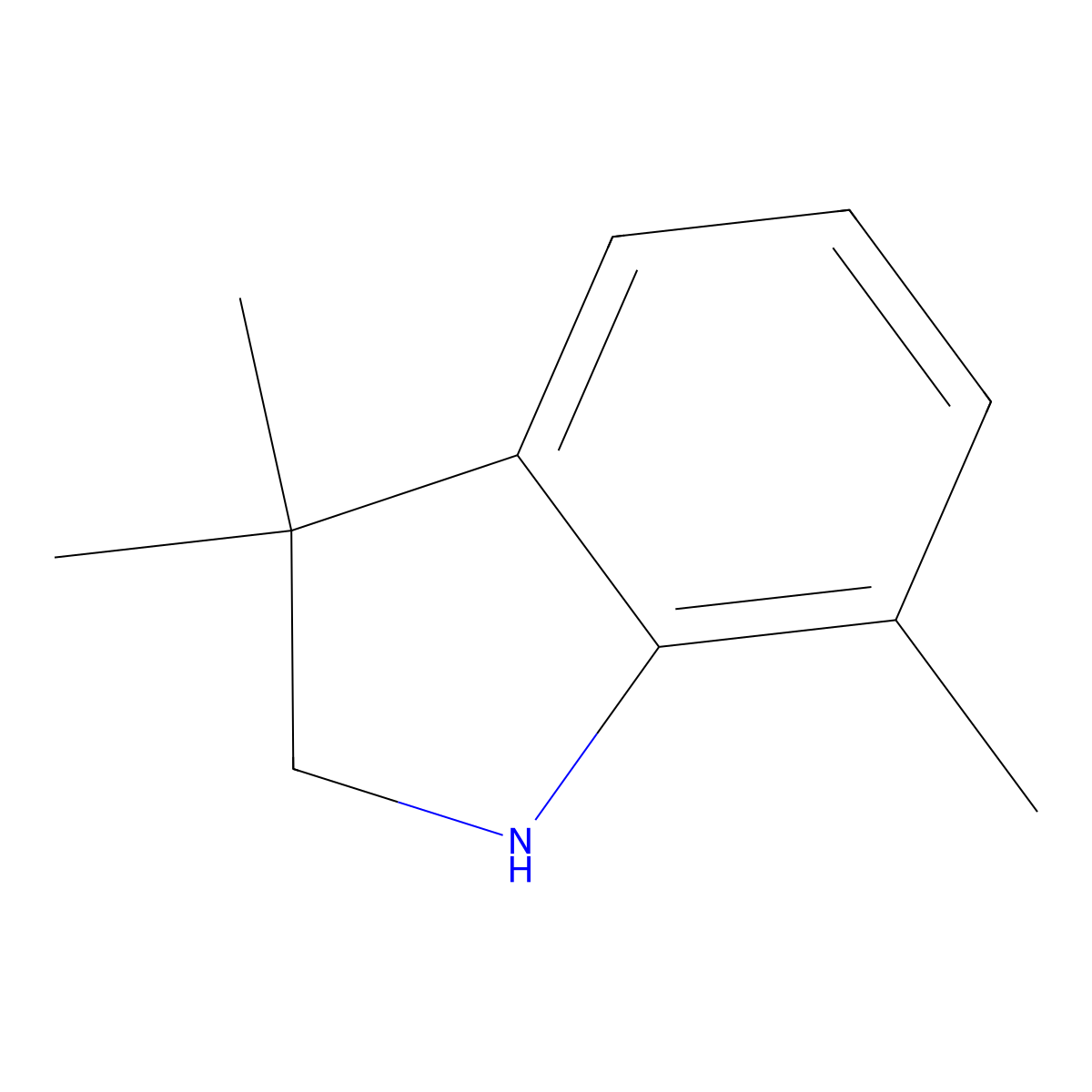 3,3,7-Trimethylindoline molecular structure, CAS 1368755-89-8