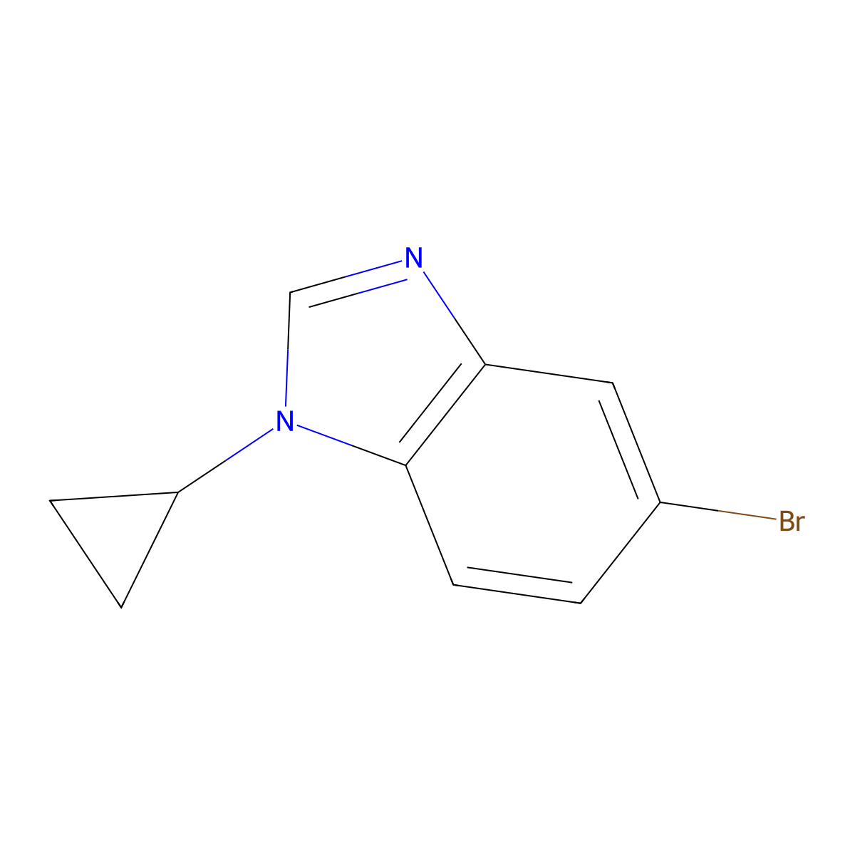 5-bromo-1-cyclopropyl-1H-1,3-benzodiazole molecular structure, CAS 1368759-44-7
