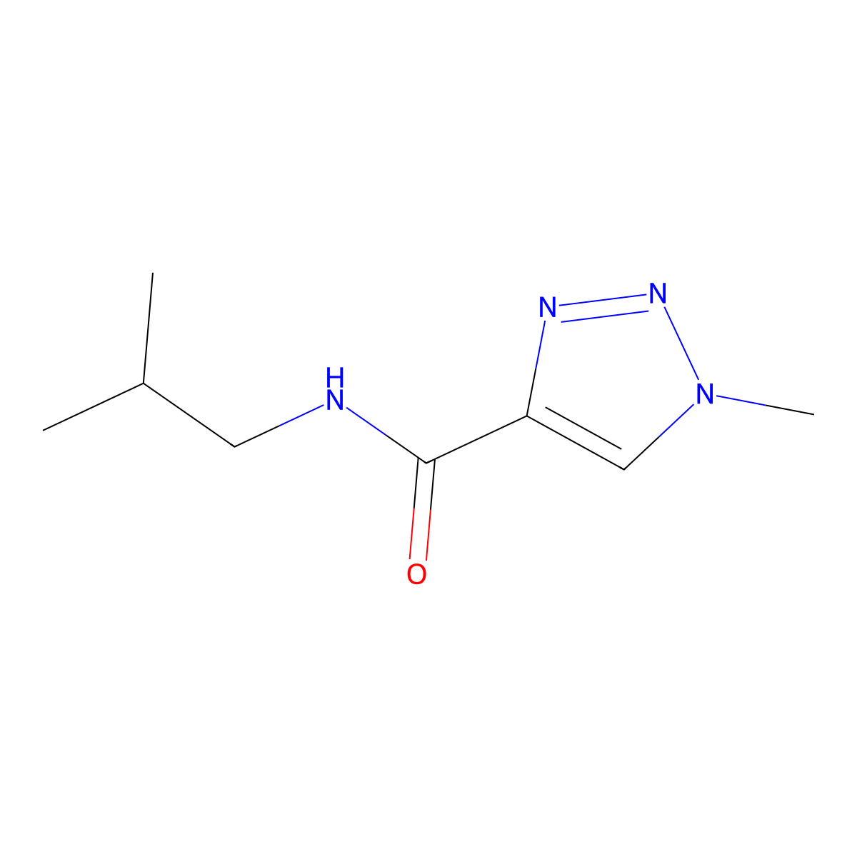 1-methyl-N-(2-methylpropyl)-1H-1,2,3-triazole-4-carboxamide molecular structure, CAS 1368765-89-2