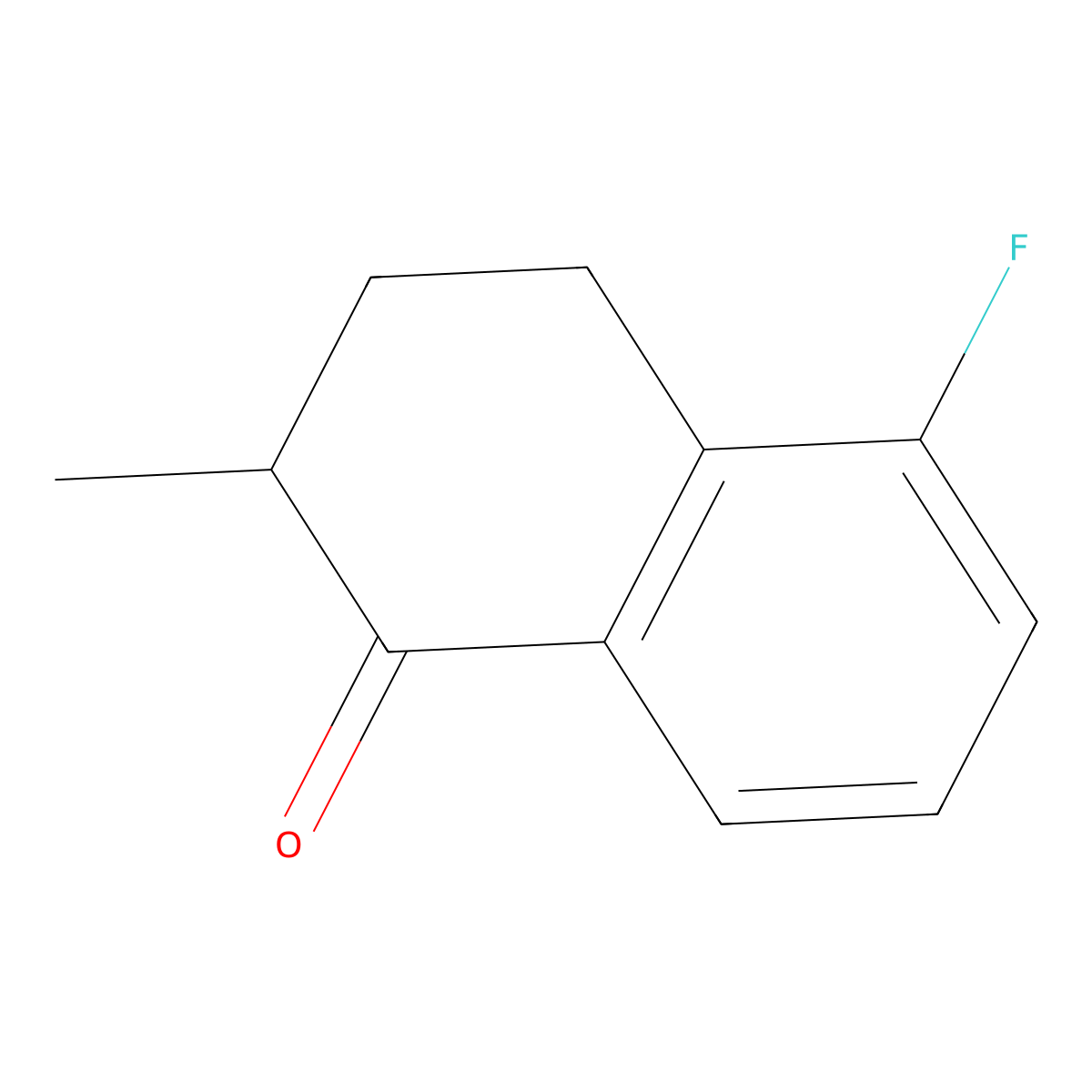 5-Fluoro-2-methyl-1,2,3,4-tetrahydronaphthalen-1-one molecular structure, CAS 1368766-25-9
