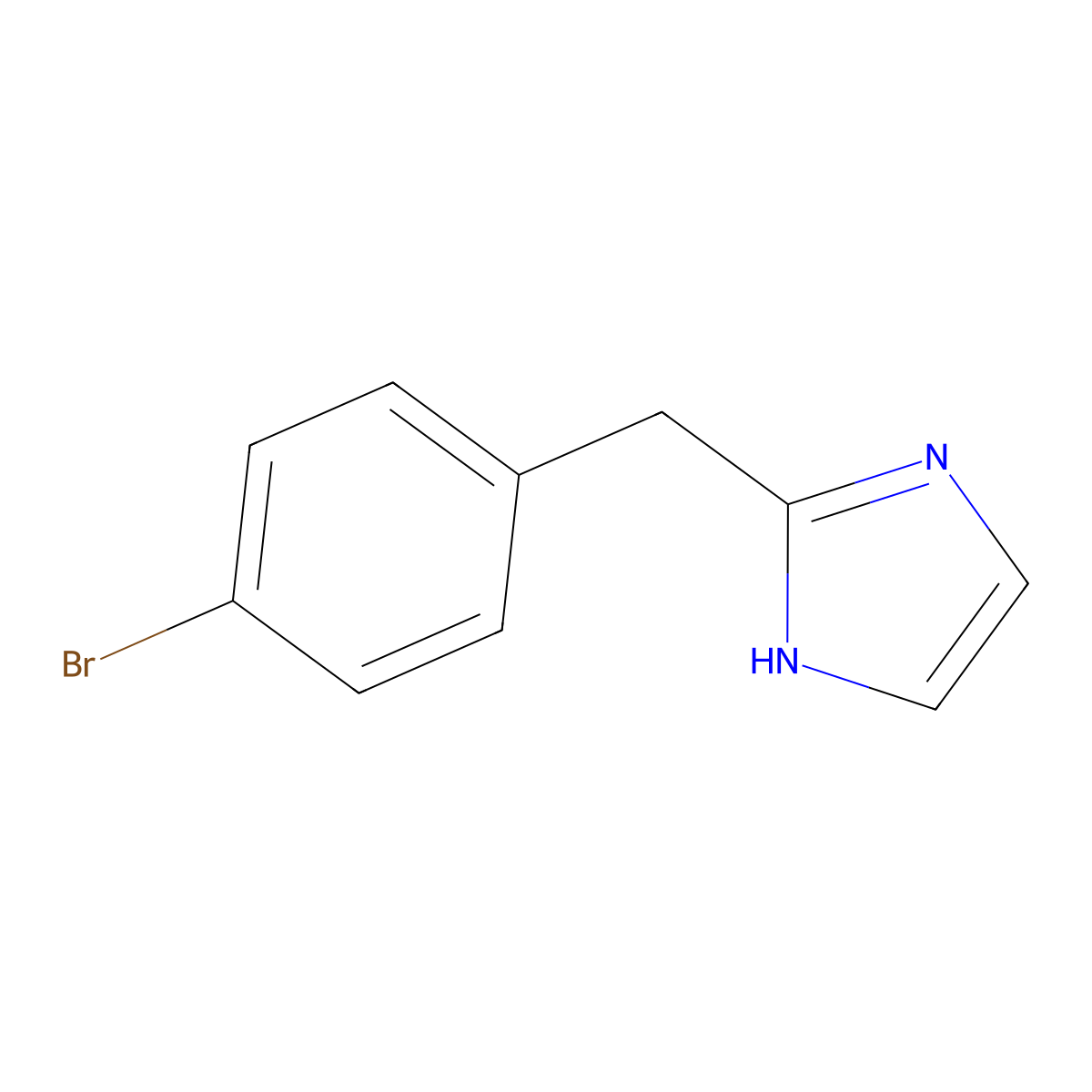2-(4-Bromobenzyl)-1H-imidazole molecular structure, CAS 1368766-62-4