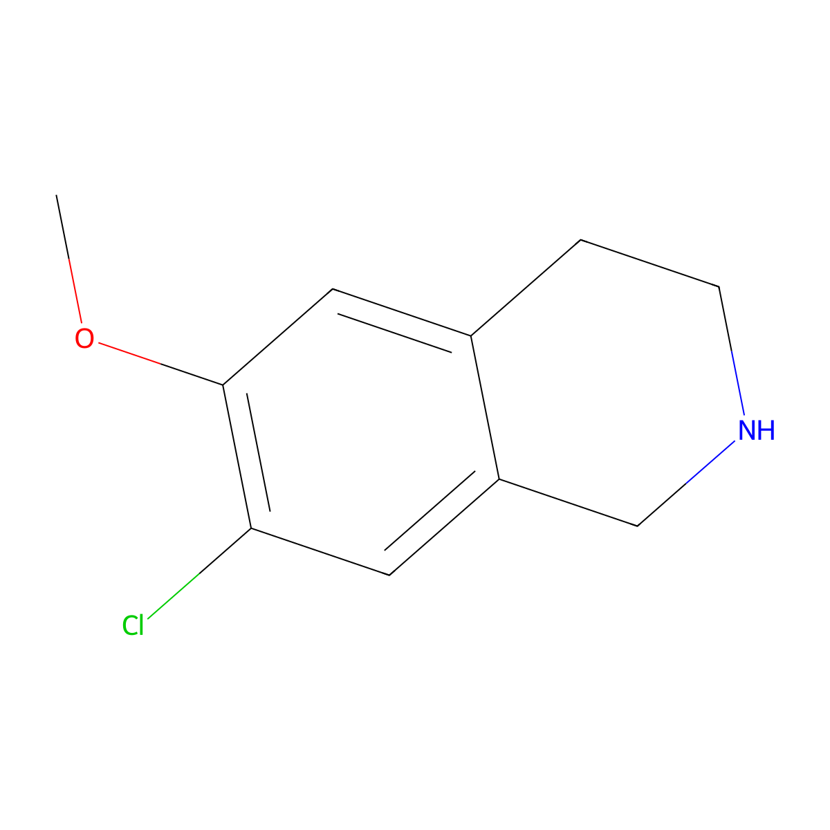 7-Chloro-6-methoxy-1,2,3,4-tetrahydroisoquinoline molecular structure, CAS 1368776-98-0
