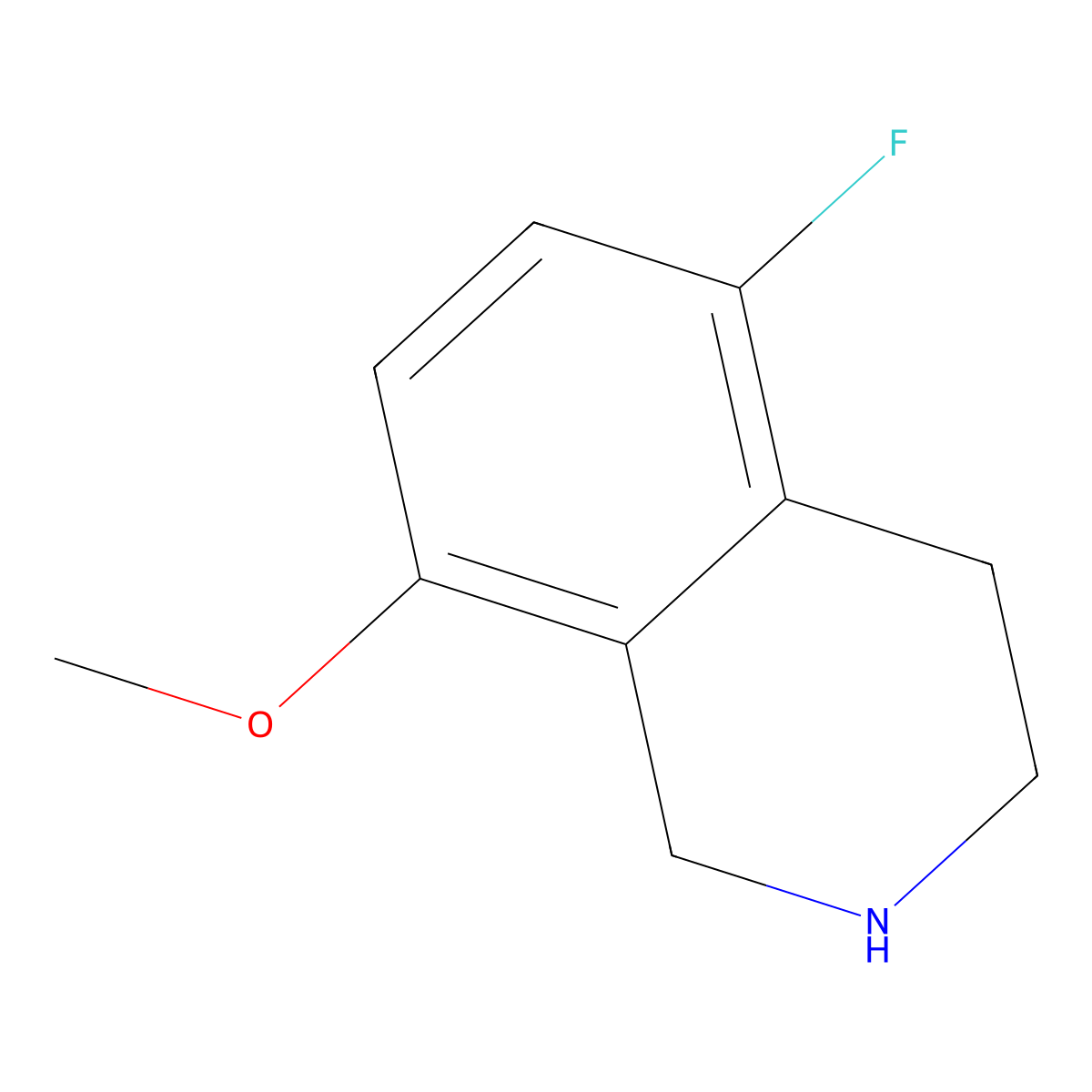 5-Fluoro-8-methoxy-1,2,3,4-tetrahydroisoquinoline molecular structure, CAS 1368777-04-1