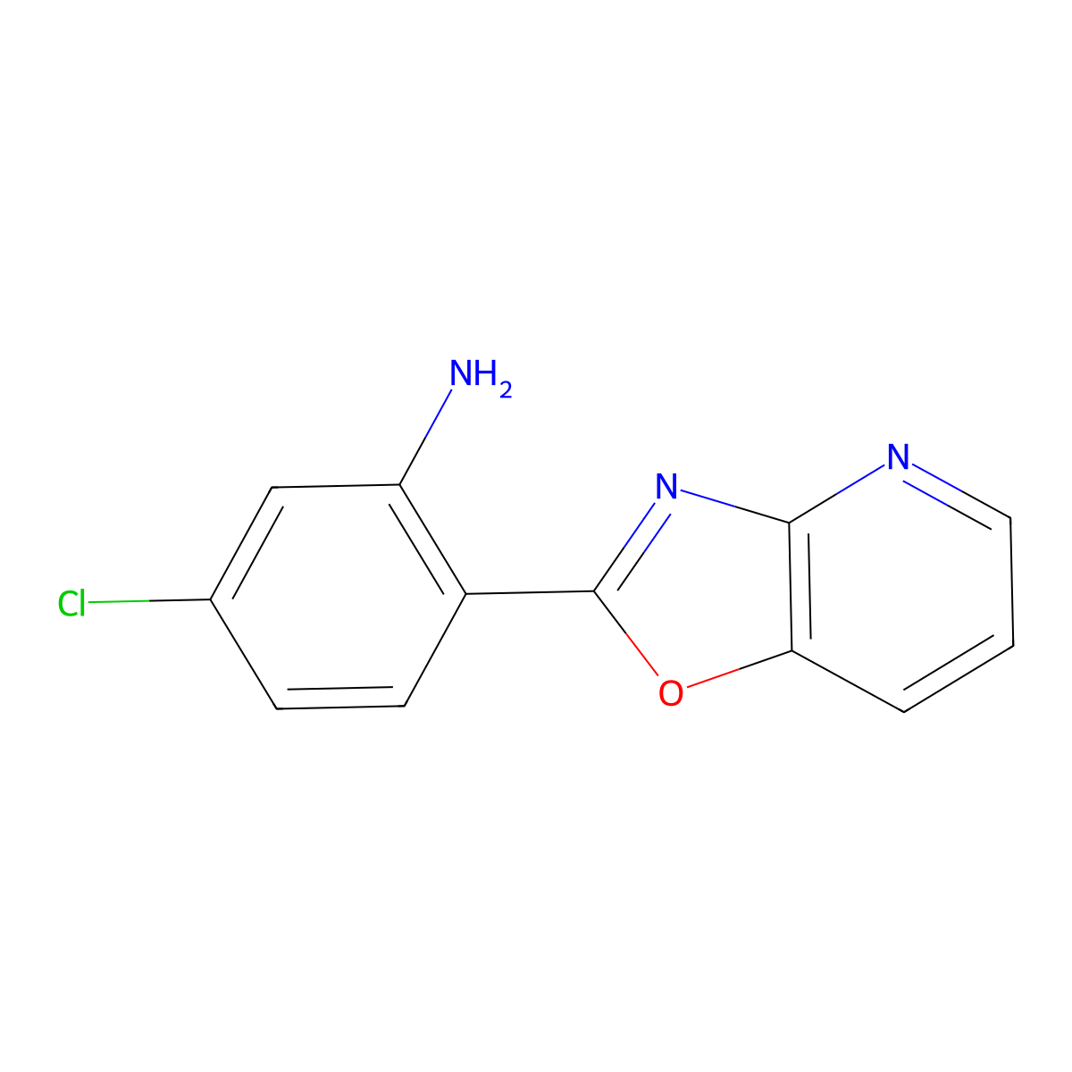 5-Chloro-2-{[1,3]oxazolo[4,5-b]pyridin-2-yl}aniline molecular structure, CAS 1368781-92-3