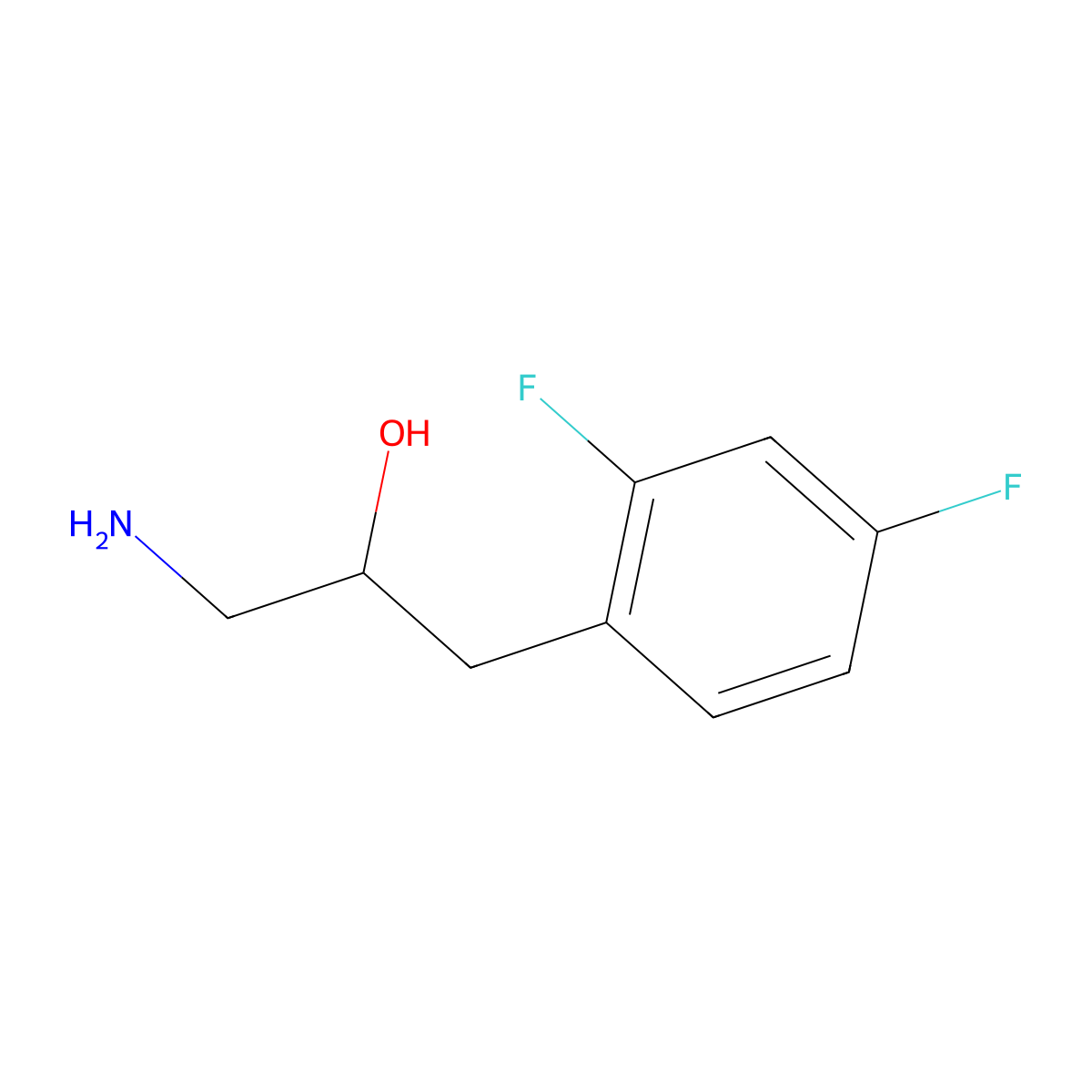 1-Amino-3-(2,4-difluorophenyl)propan-2-ol molecular structure, CAS 1368792-85-1