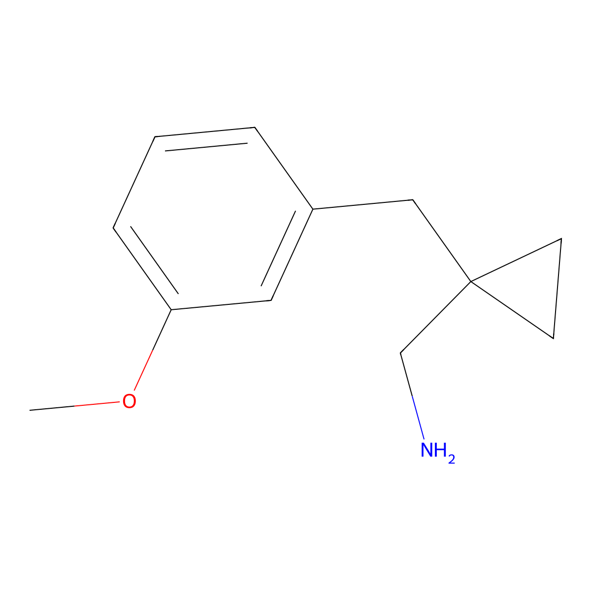 (1-(3-Methoxybenzyl)cyclopropyl)methanamine molecular structure, CAS 1368798-55-3