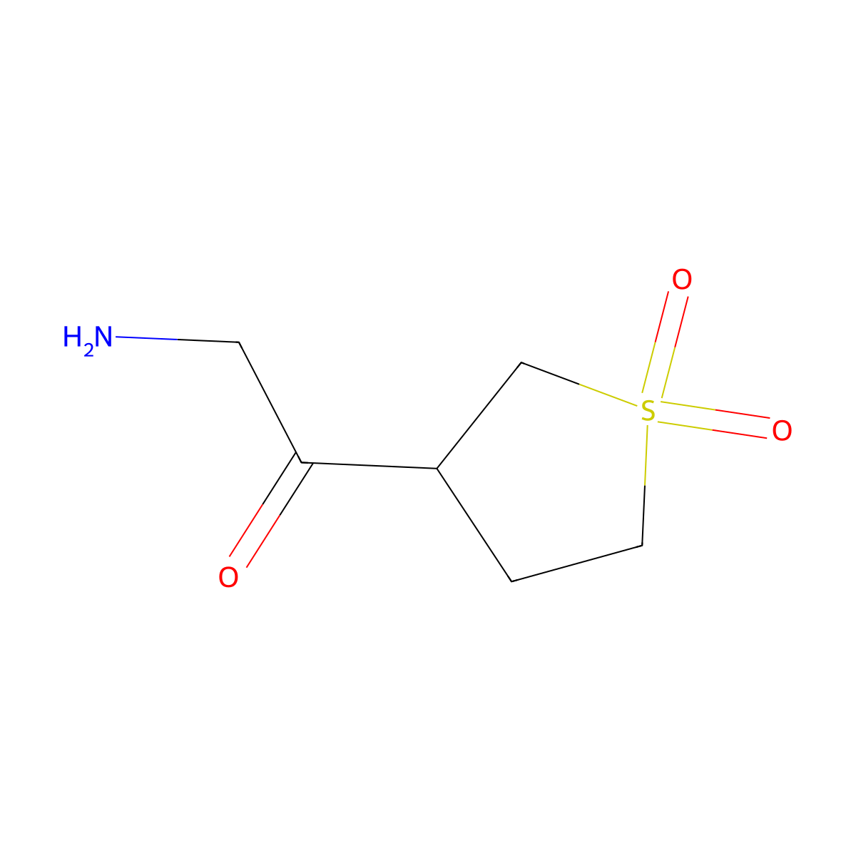 3-(2-Aminoacetyl)-1lambda6-thiolane-1,1-dione molecular structure, CAS 1368798-96-2