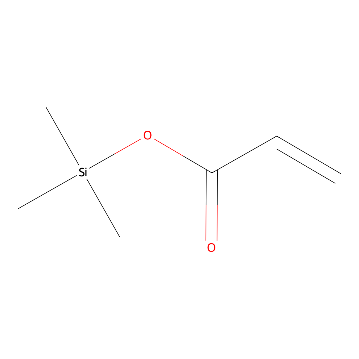 Acryloxytrimethylsilane molecular structure, CAS 13688-55-6