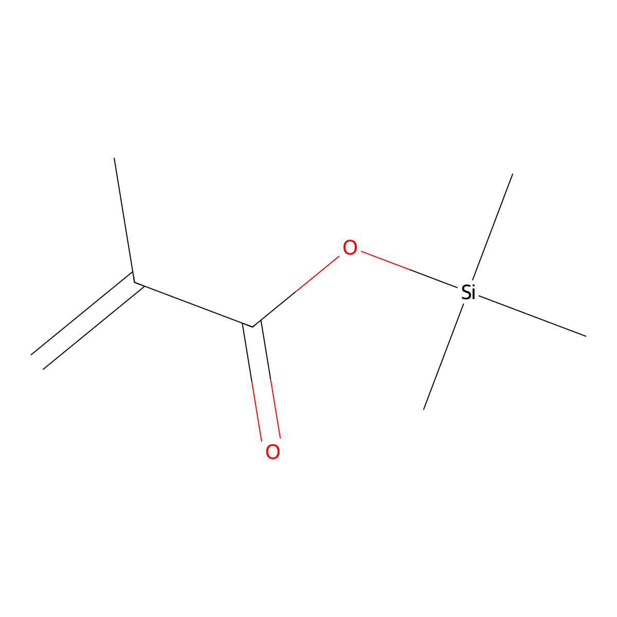 2-Propenoic acid, 2-methyl-, trimethylsilyl ester molecular structure, CAS 13688-56-7