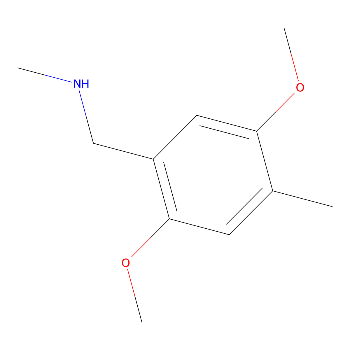 [(2,5-Dimethoxy-4-methylphenyl)methyl](methyl)amine molecular structure, CAS 1368801-04-0