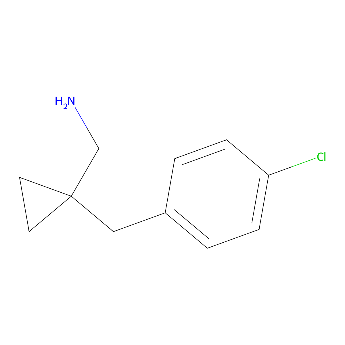 (1-(4-Chlorobenzyl)cyclopropyl)methanamine molecular structure, CAS 1368801-43-7