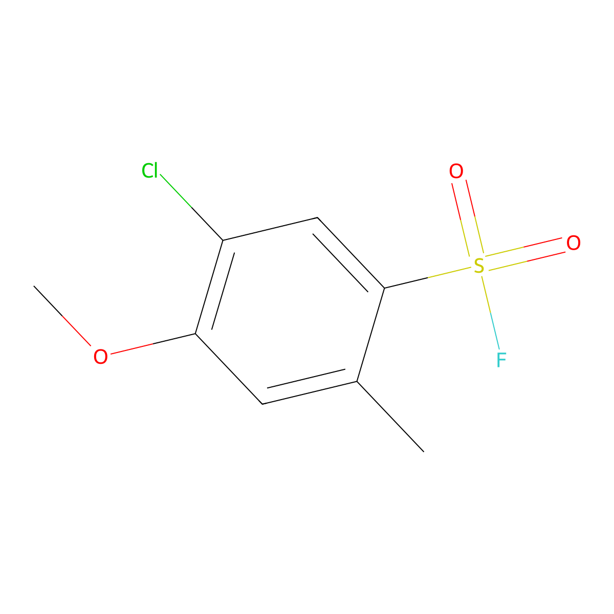 5-Chloro-4-methoxy-2-methylbenzene-1-sulfonyl fluoride molecular structure, CAS 1368801-84-6