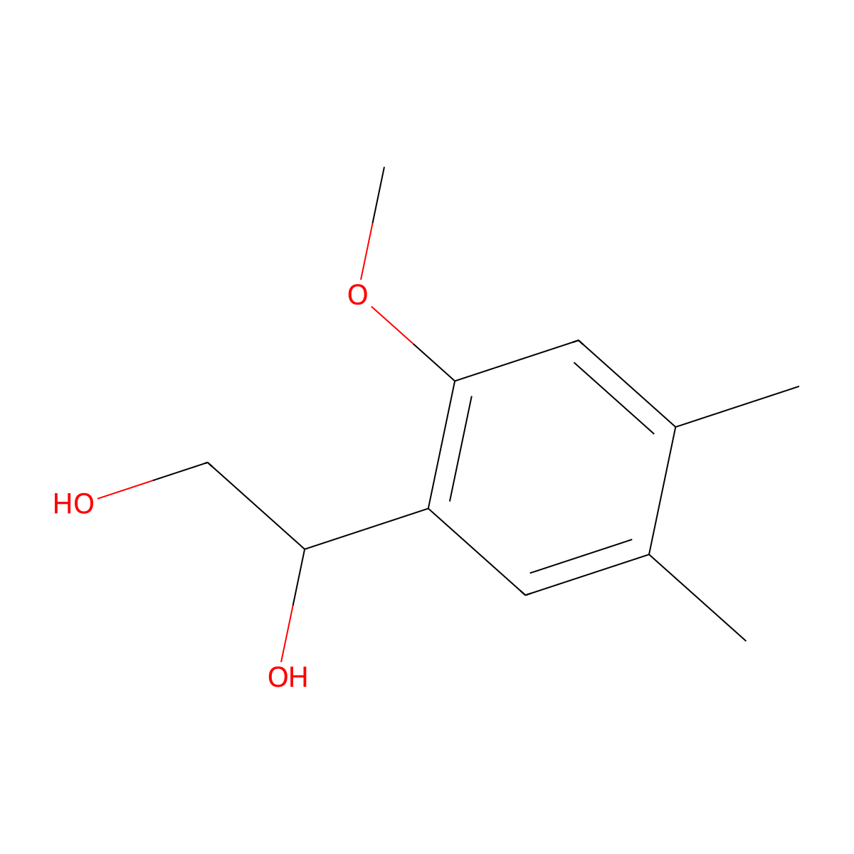 1-(2-Methoxy-4,5-dimethylphenyl)ethane-1,2-diol molecular structure, CAS 1368801-96-0