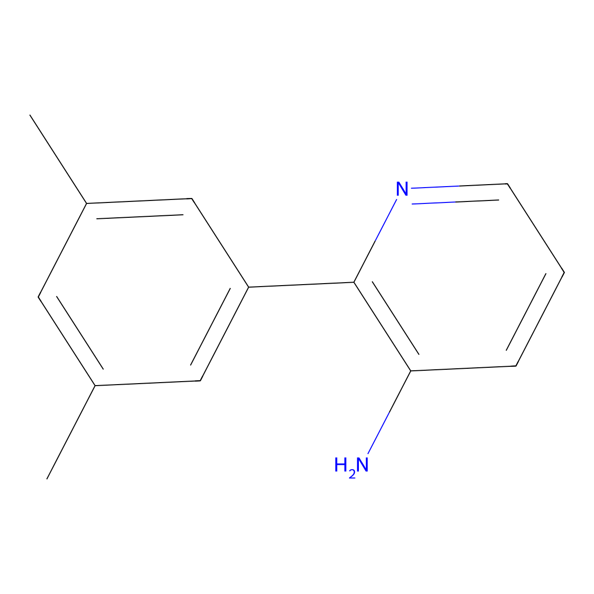 2-(3,5-Dimethylphenyl)pyridin-3-amine molecular structure, CAS 1368804-93-6