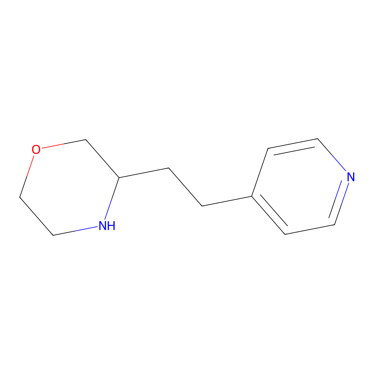 3-[2-(Pyridin-4-yl)ethyl]morpholine molecular structure, CAS 1368807-63-9