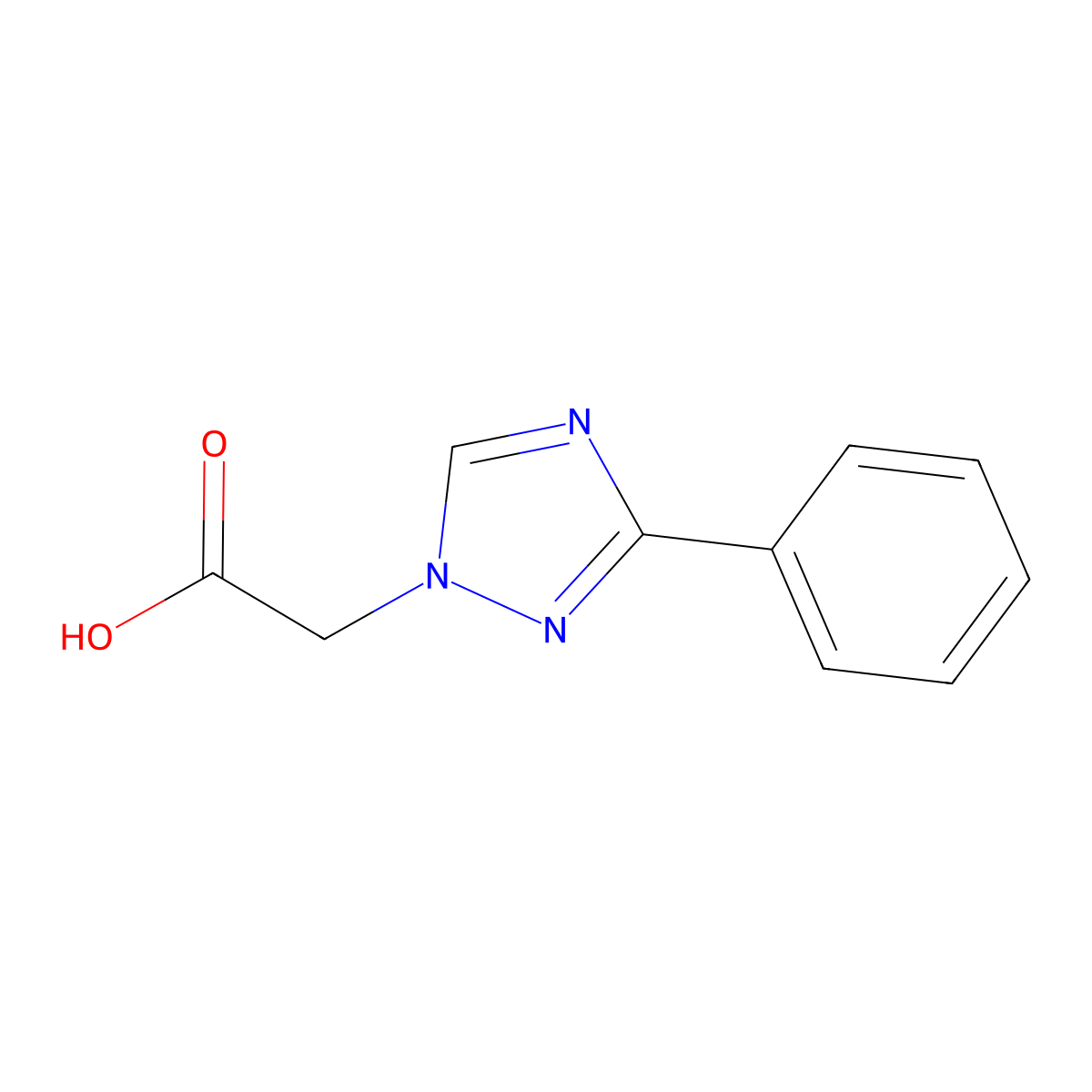 2-(3-phenyl-1H-1,2,4-triazol-1-yl)acetic acid molecular structure, CAS 1368811-52-2