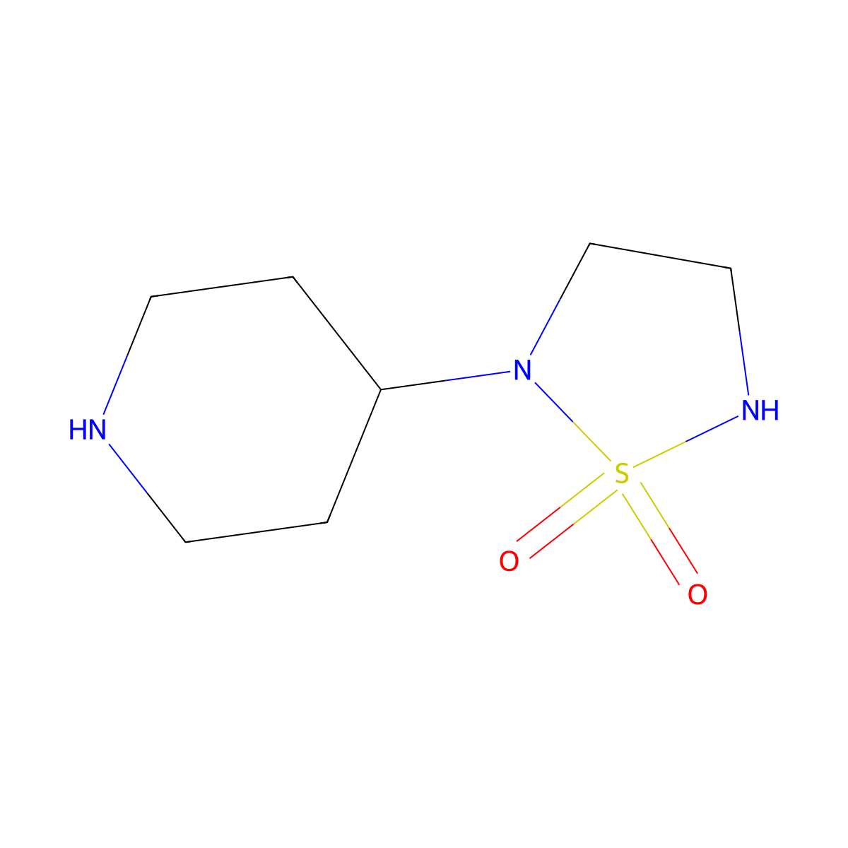 2-(Piperidin-4-yl)-1,2,5-thiadiazolidine 1,1-dioxide molecular structure, CAS 1368811-81-7