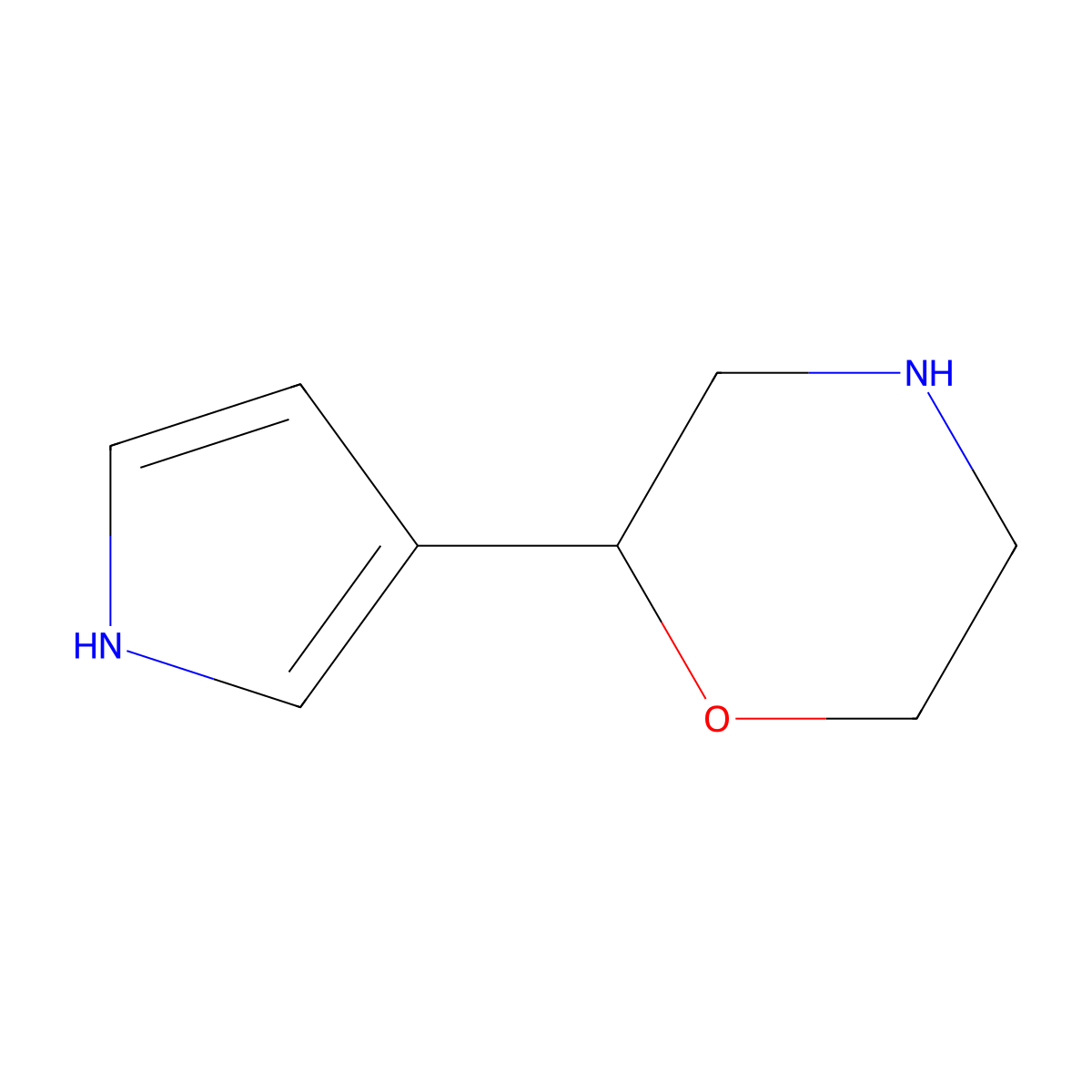 2-(1H-pyrrol-3-yl)morpholine molecular structure, CAS 1368812-15-0