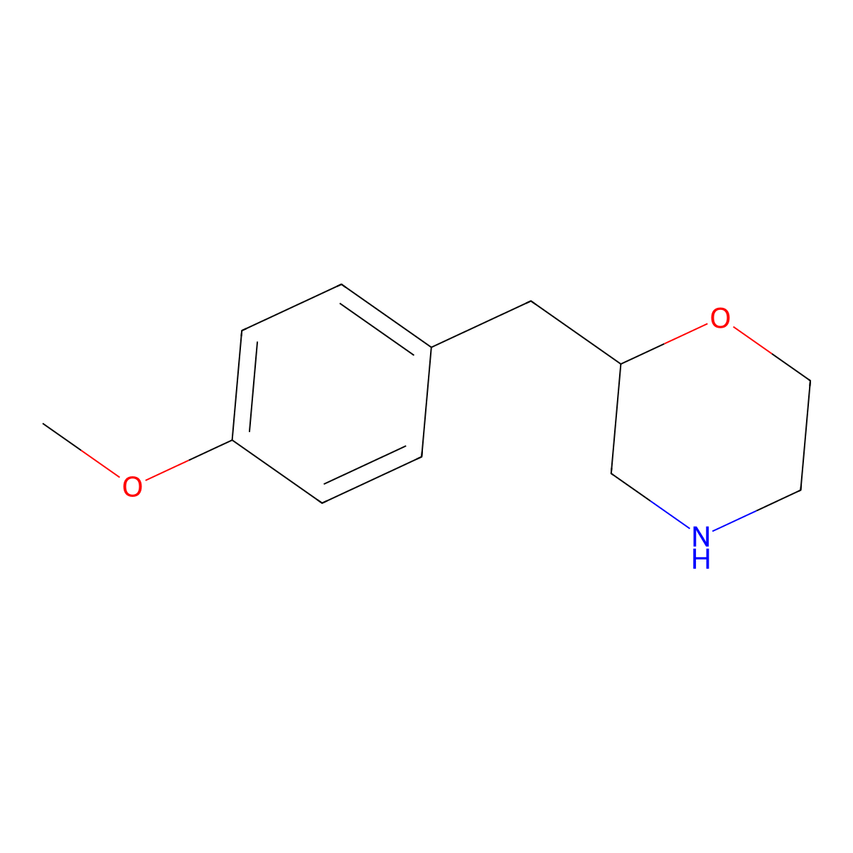 2-(4-Methoxybenzyl)morpholine molecular structure, CAS 1368812-30-9