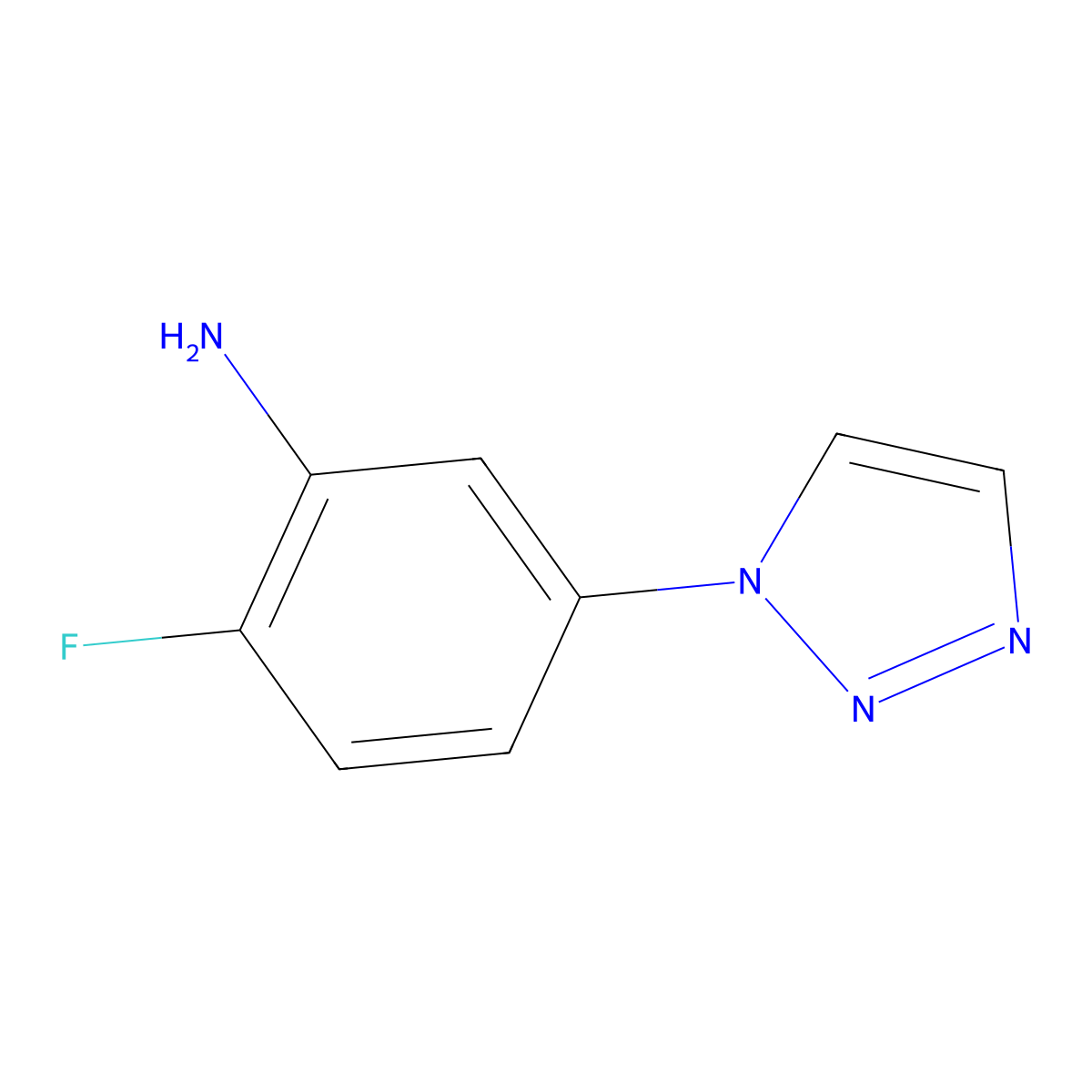 2-Fluoro-5-(1H-1,2,3-triazol-1-yl)aniline molecular structure, CAS 1368813-13-1