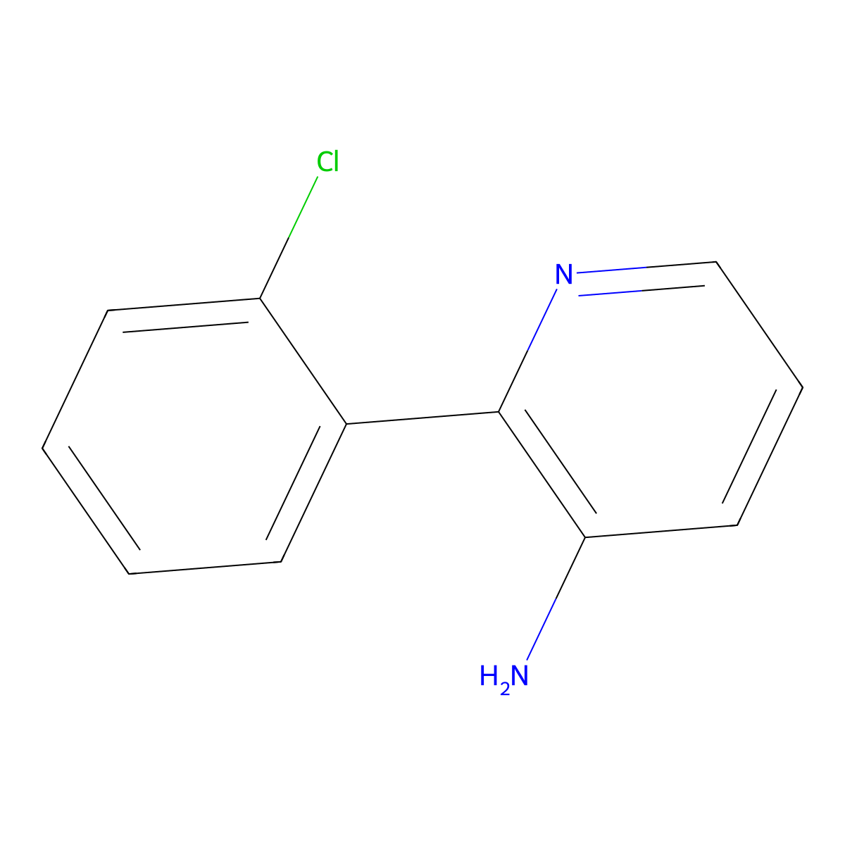 2-(2-Chlorophenyl)pyridin-3-amine molecular structure, CAS 1368818-07-8