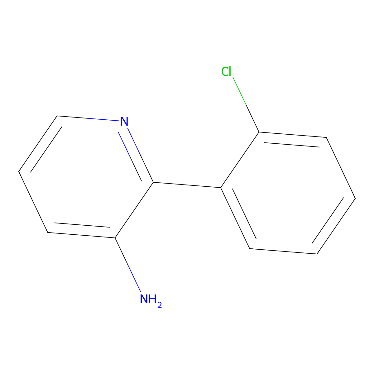 2-(2-Chlorophenyl)pyridin-3-amine molecular structure, CAS 1368818-07-8