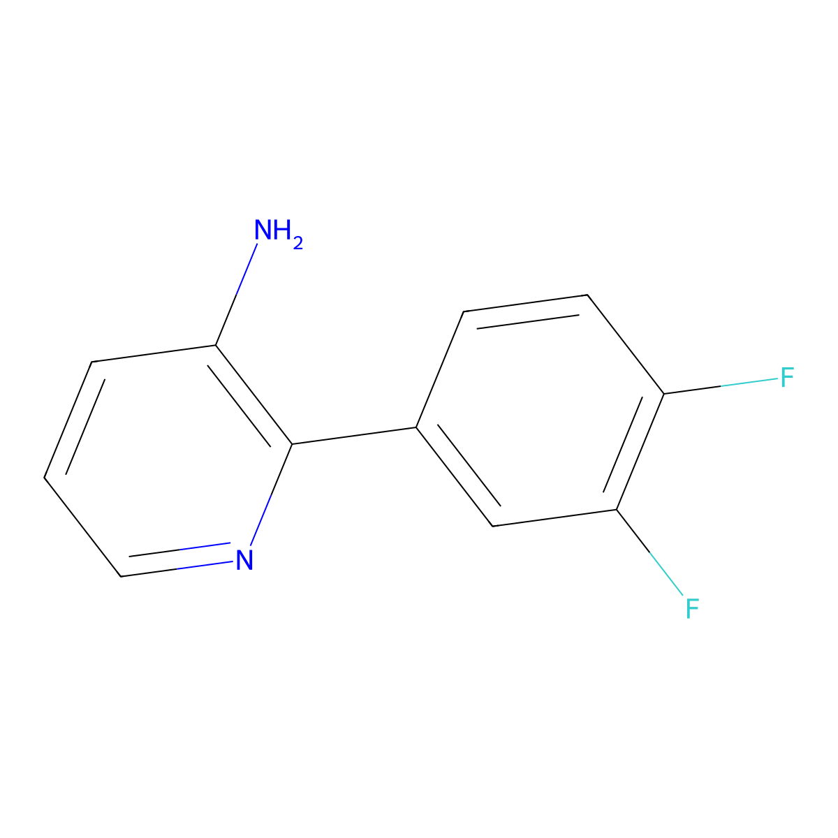 2-(3,4-Difluorophenyl)pyridin-3-amine molecular structure, CAS 1368821-11-7