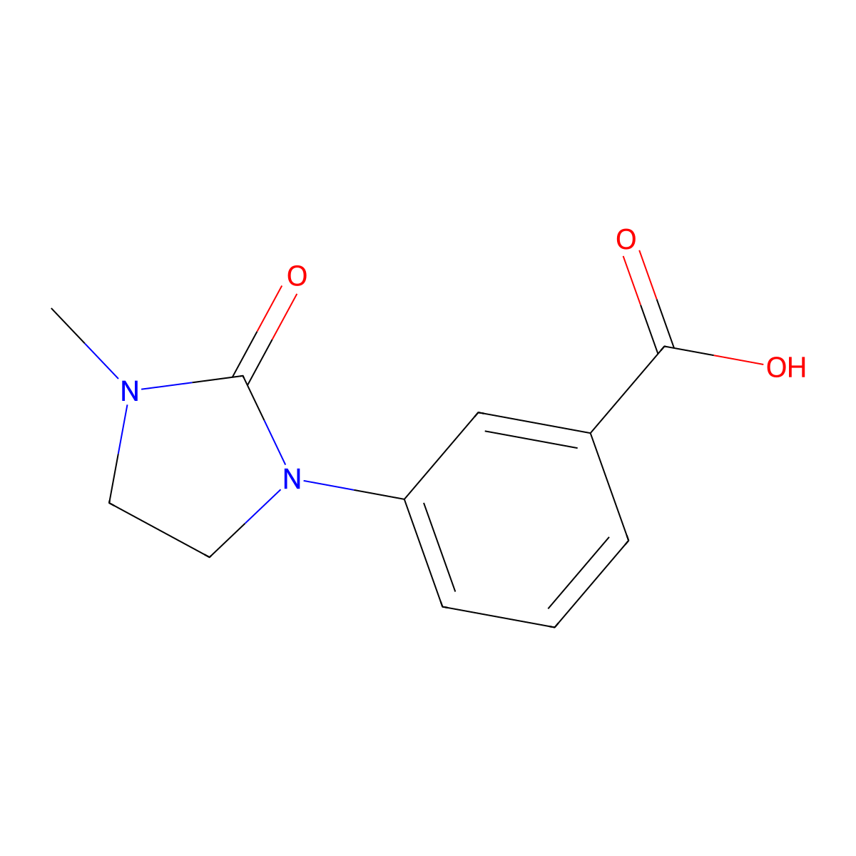 3-(3-Methyl-2-oxoimidazolidin-1-yl)benzoic acid molecular structure, CAS 1368831-15-5