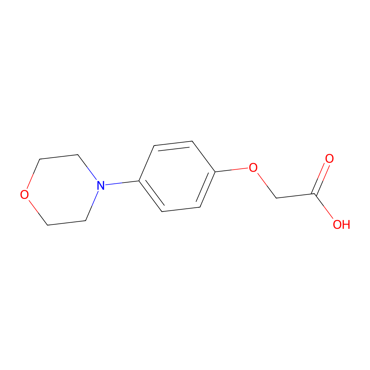 2-[4-(Morpholin-4-yl)phenoxy]acetic acid molecular structure, CAS 1368832-17-0