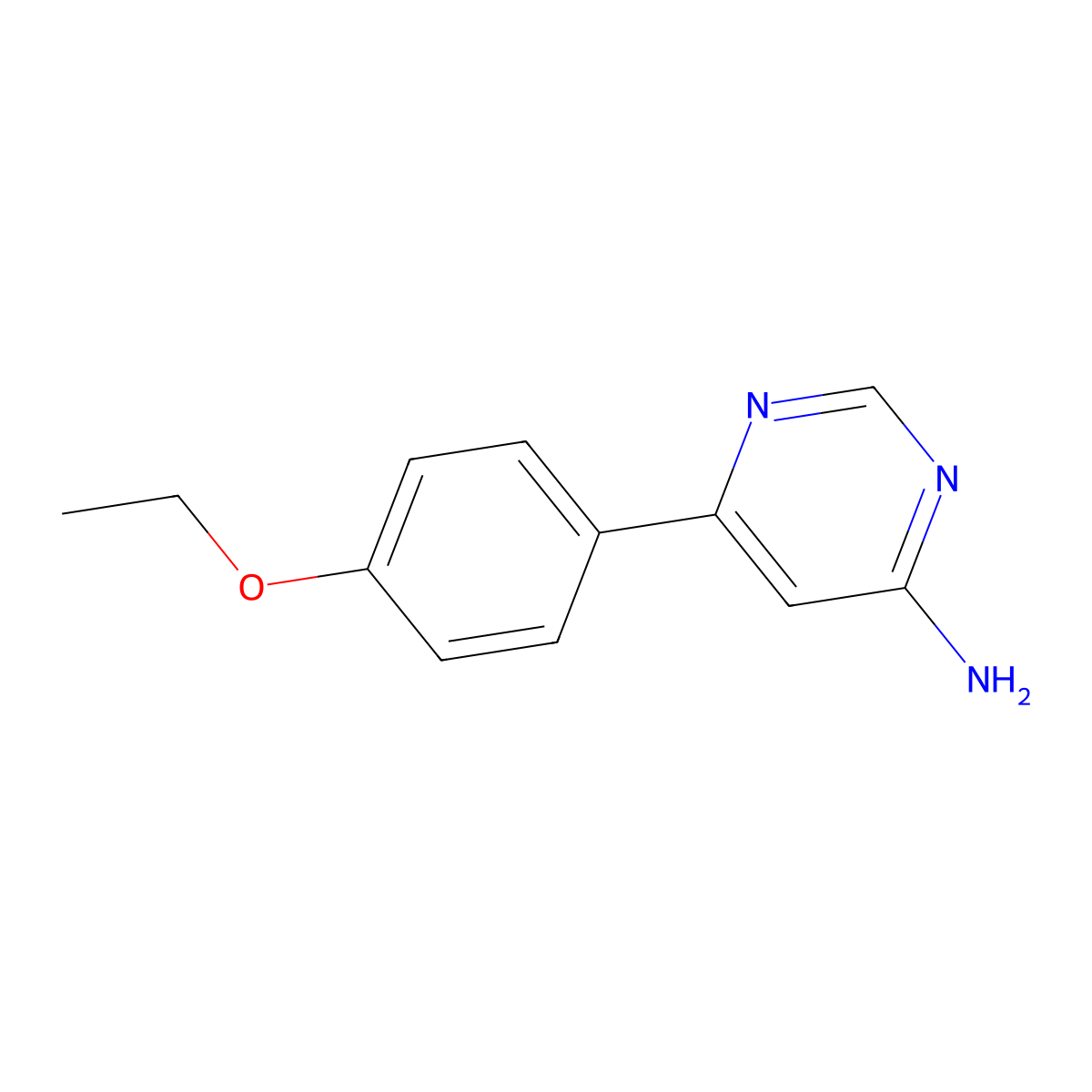 6-(4-Ethoxyphenyl)pyrimidin-4-amine molecular structure, CAS 1368833-31-1