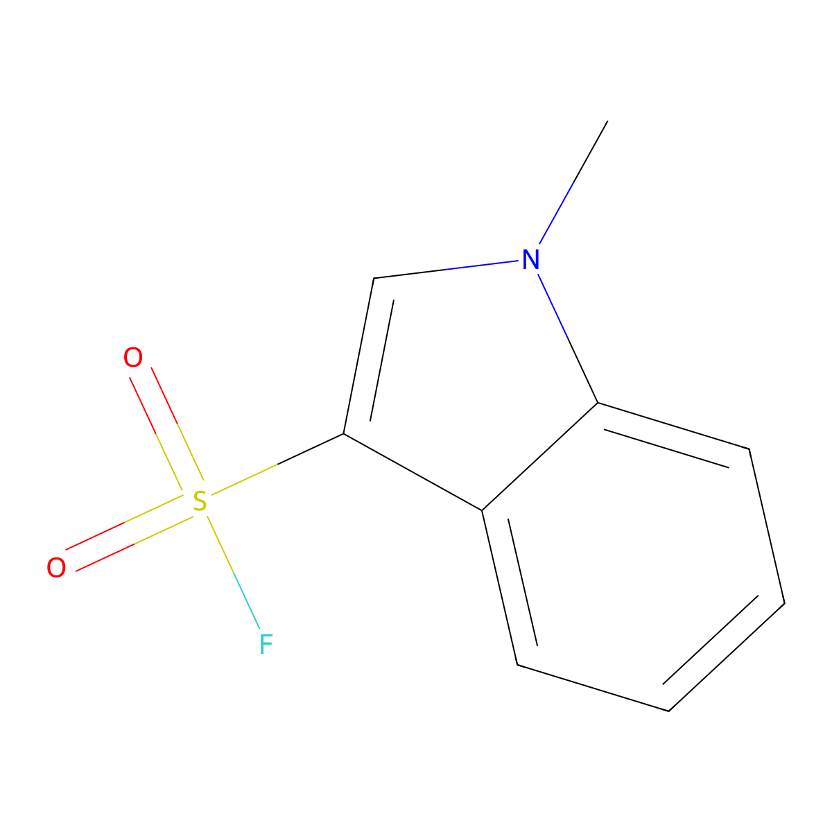 1-methyl-1H-indole-3-sulfonyl fluoride molecular structure, CAS 1368836-71-8