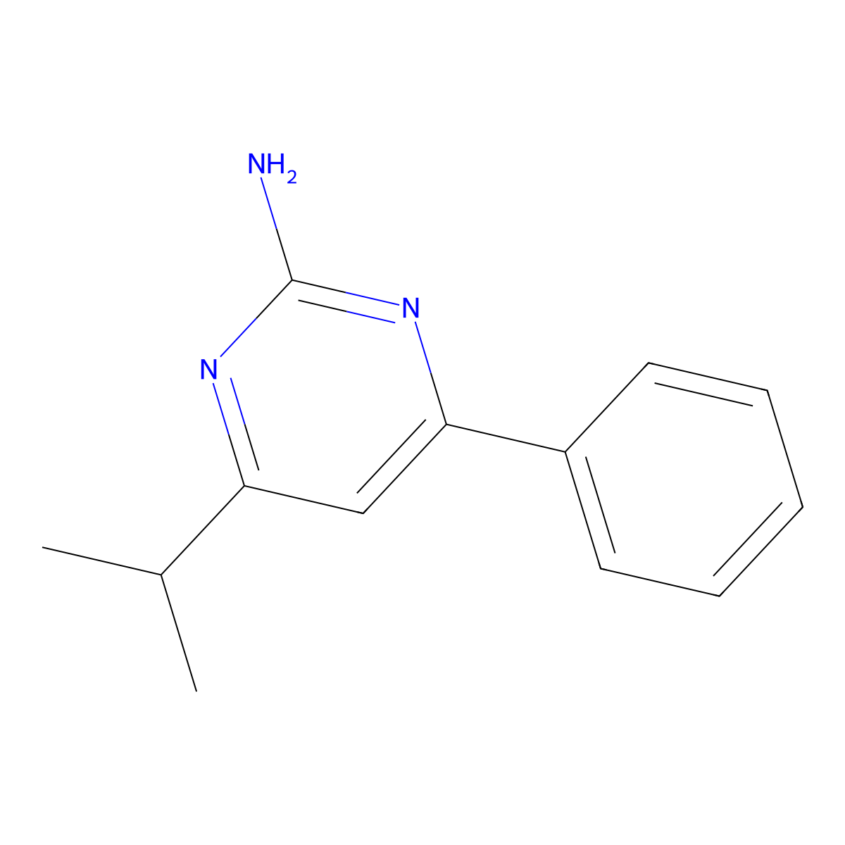 2-Amino-4-phenyl-6-(iso-propyl)pyrimidine molecular structure, CAS 1368838-02-1