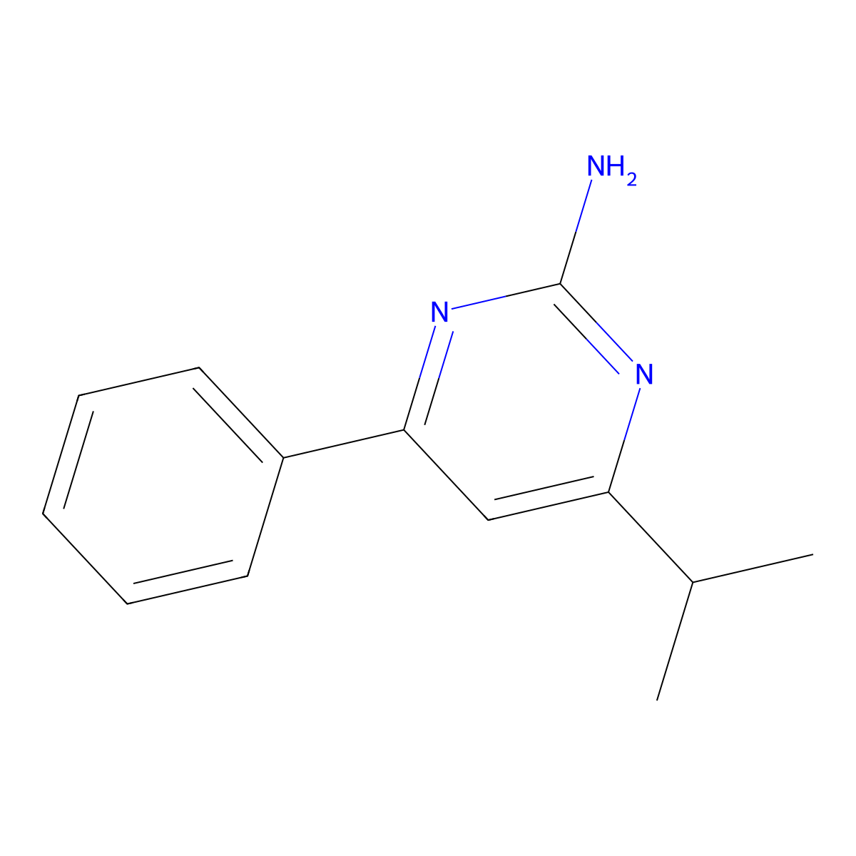 2-Amino-4-phenyl-6-(iso-propyl)pyrimidine molecular structure, CAS 1368838-02-1