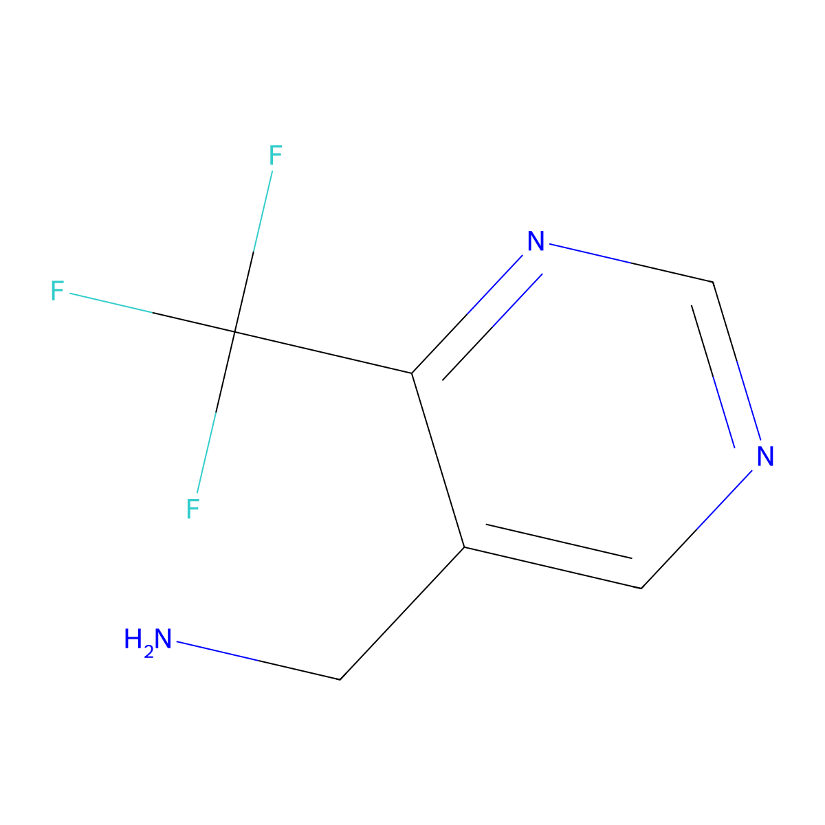 [4-(Trifluoromethyl)pyrimidin-5-yl]methanamine molecular structure, CAS 1368841-13-7