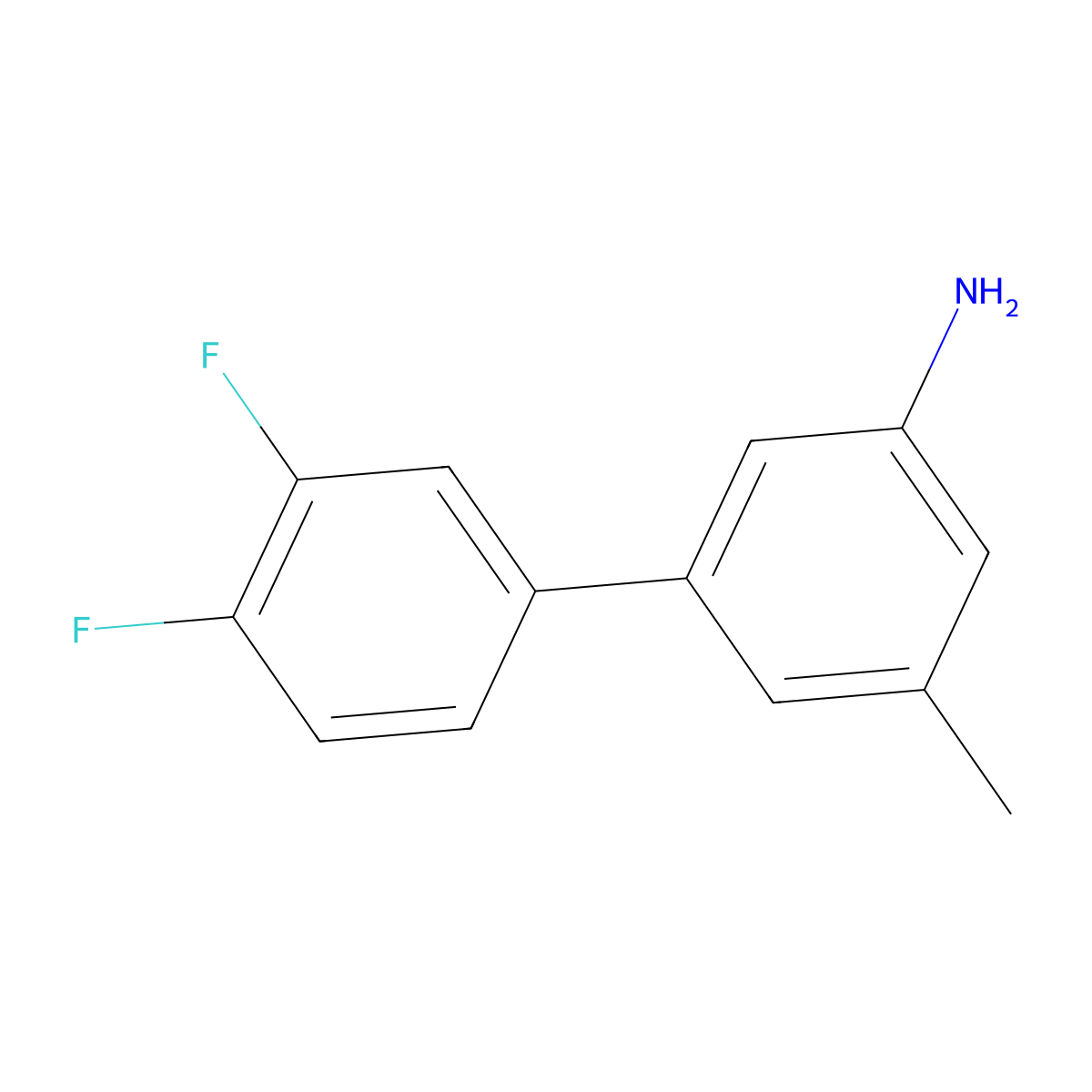 3-(3,4-Difluorophenyl)-5-methylaniline molecular structure, CAS 1368842-22-1