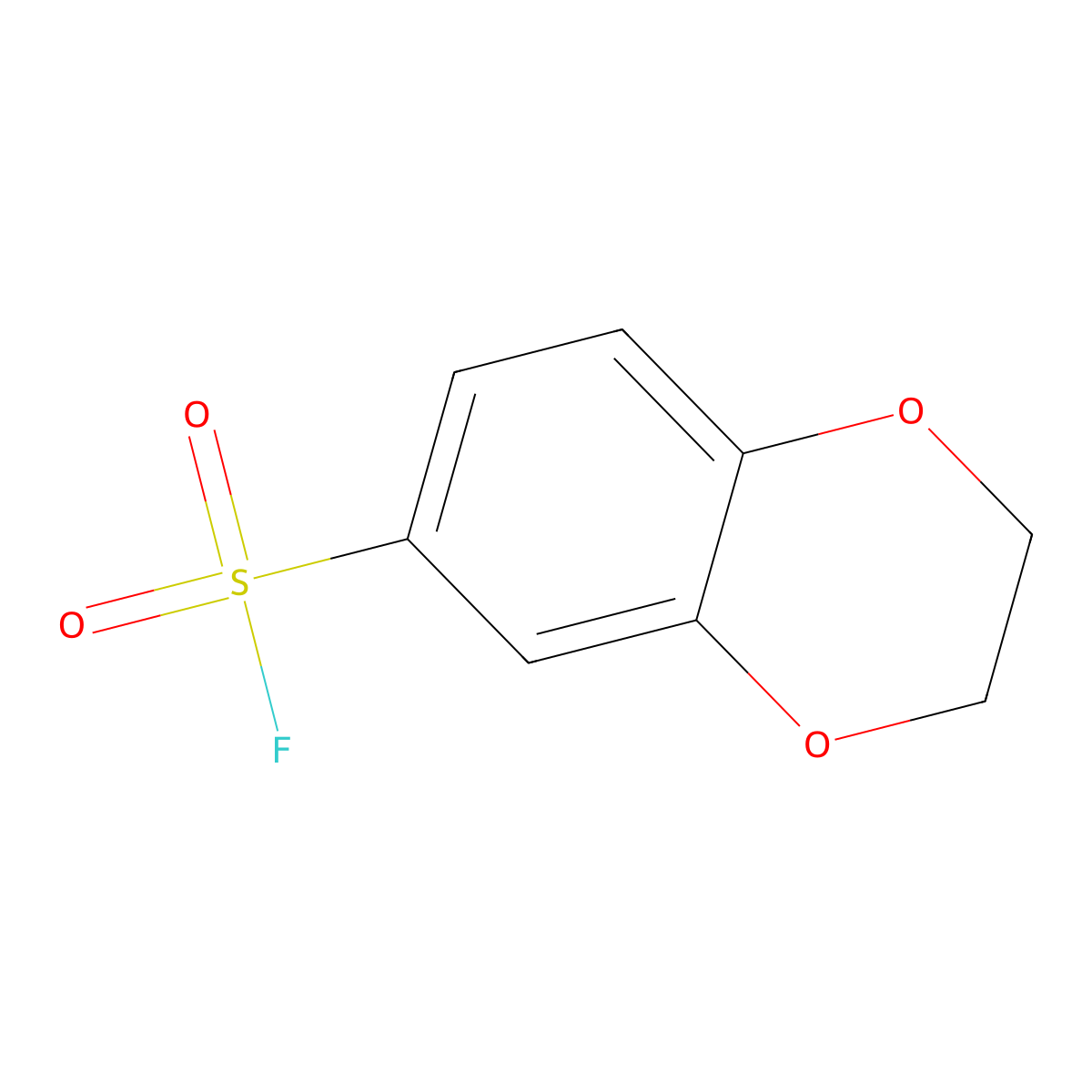 2,3-Dihydro-1,4-benzodioxine-6-sulfonyl fluoride molecular structure, CAS 1368844-00-1