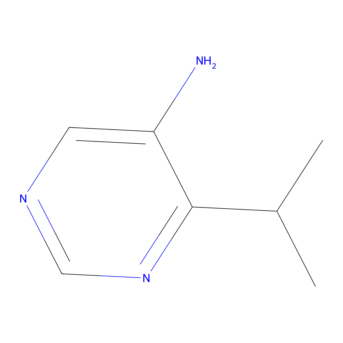 4-Isopropylpyrimidin-5-amine molecular structure, CAS 1368846-71-2