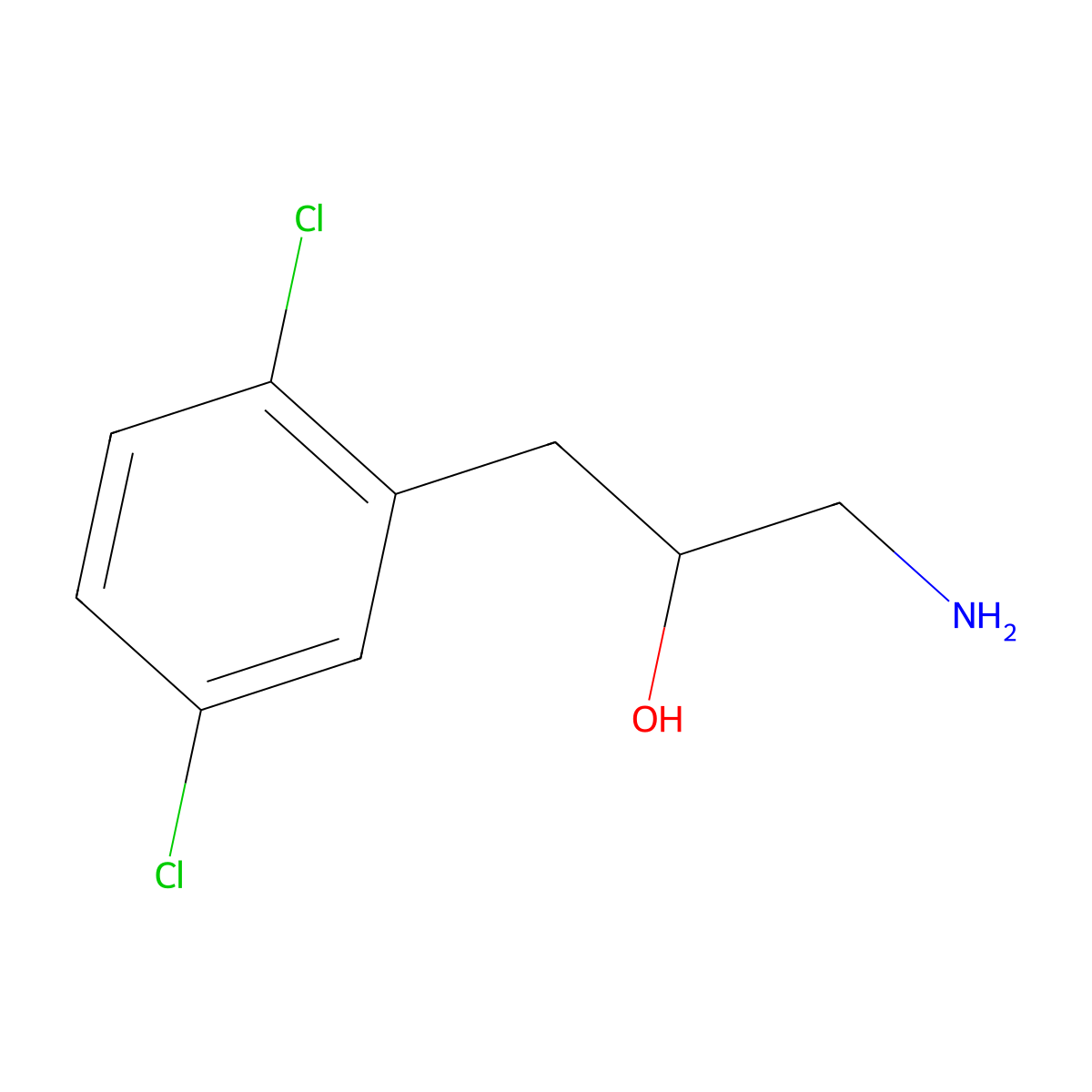1-Amino-3-(2,5-dichlorophenyl)propan-2-ol molecular structure, CAS 1368849-23-3