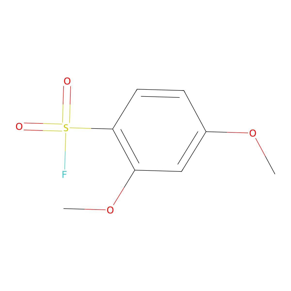 2,4-Dimethoxybenzene-1-sulfonyl fluoride molecular structure, CAS 1368849-72-2