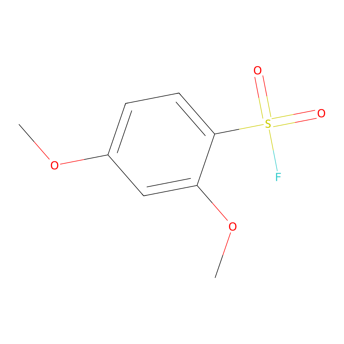 2,4-Dimethoxybenzene-1-sulfonyl fluoride molecular structure, CAS 1368849-72-2